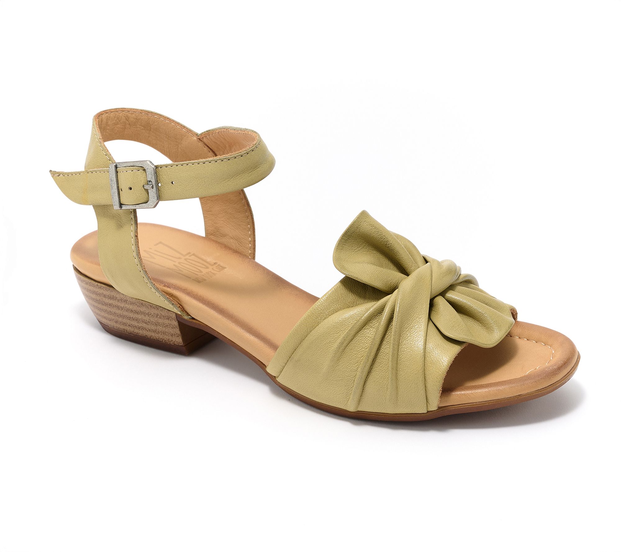 "As Is" Miz Mooz Leather Bow Heeled Sandals - Christa