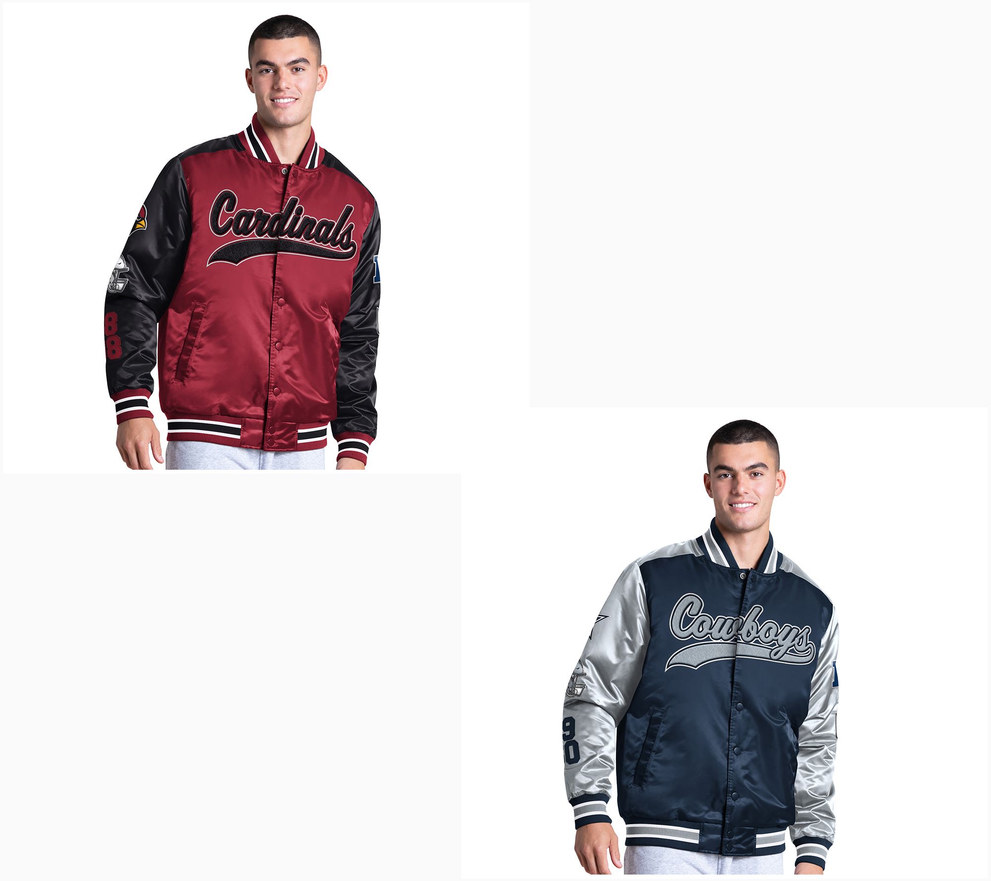 NFL Officially Licensed Starter Men's Satin Varsity Jacket | QVC
