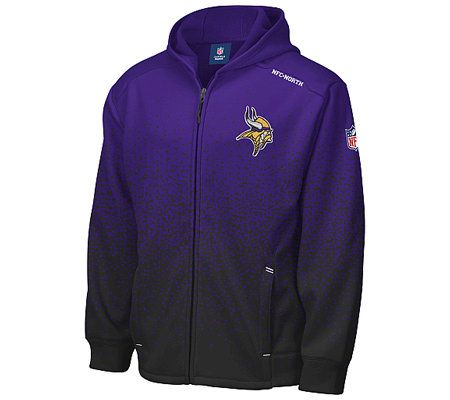 NFL Minnesota Vikings Ascent Drift Full Zip Hooded Fleece 