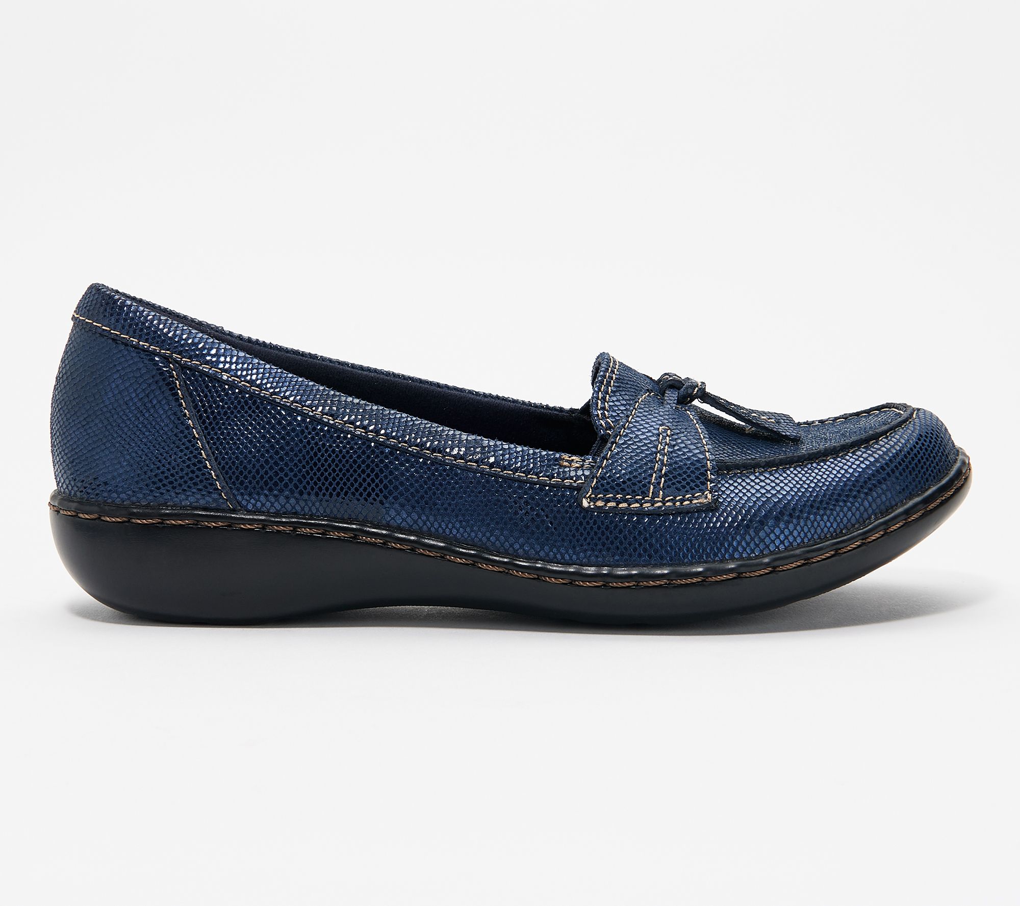 NEW Details about   Clarks Ashland Bubble Loafers in Black Leather Women's