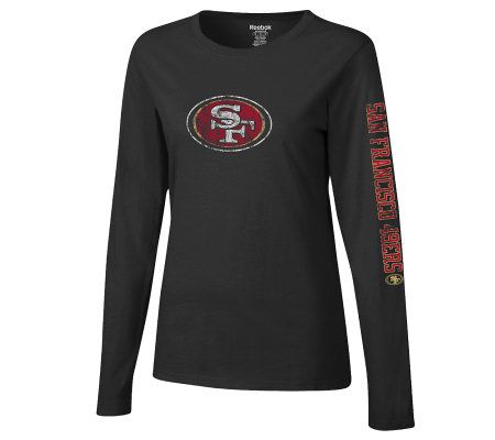 NFL San Francisco 49ers Womens Long Sleeve LogoTop 