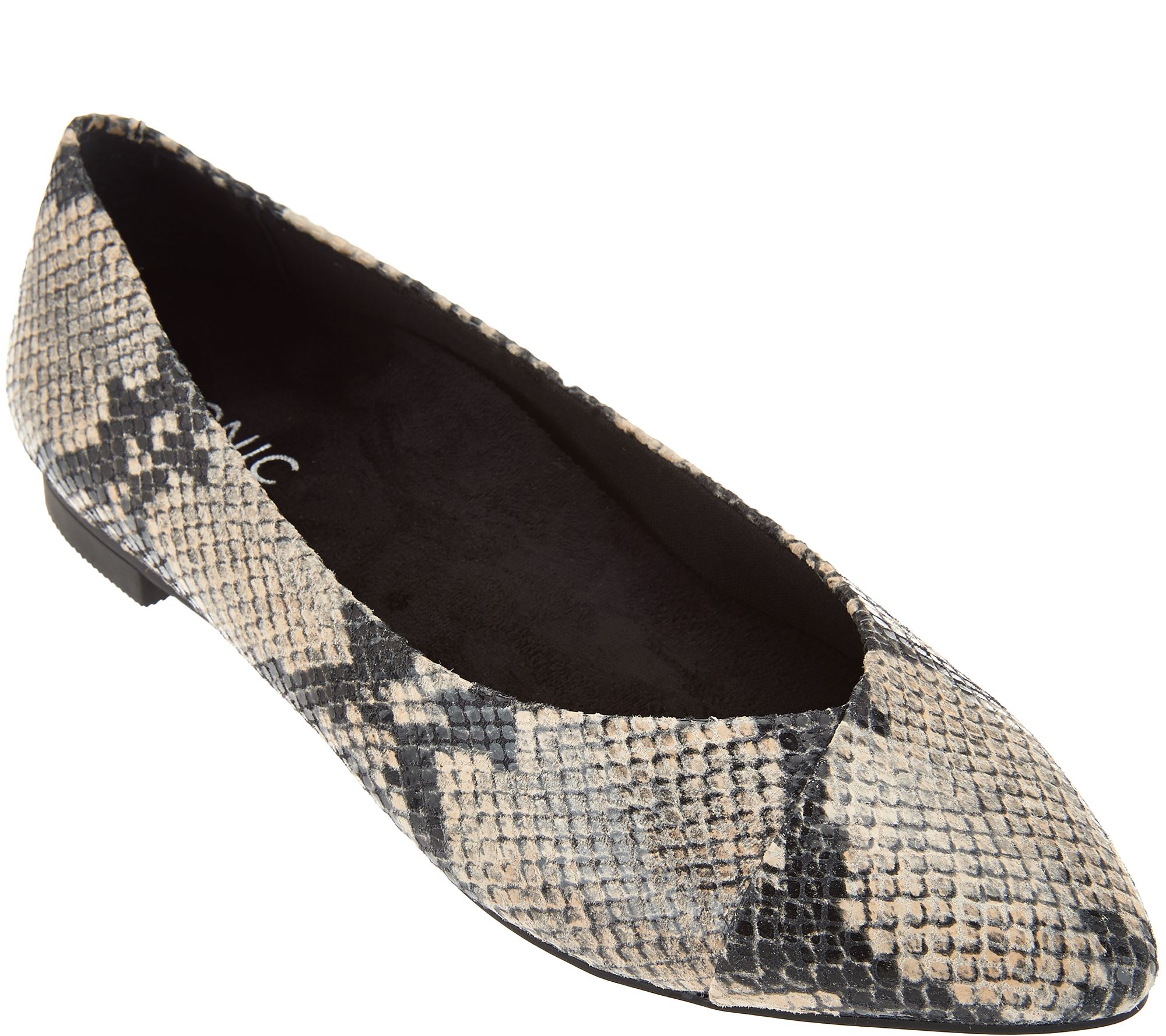 Vionic Orthotic Pointed Toe Snake Flats - Caballo - Page 1 — QVC.com