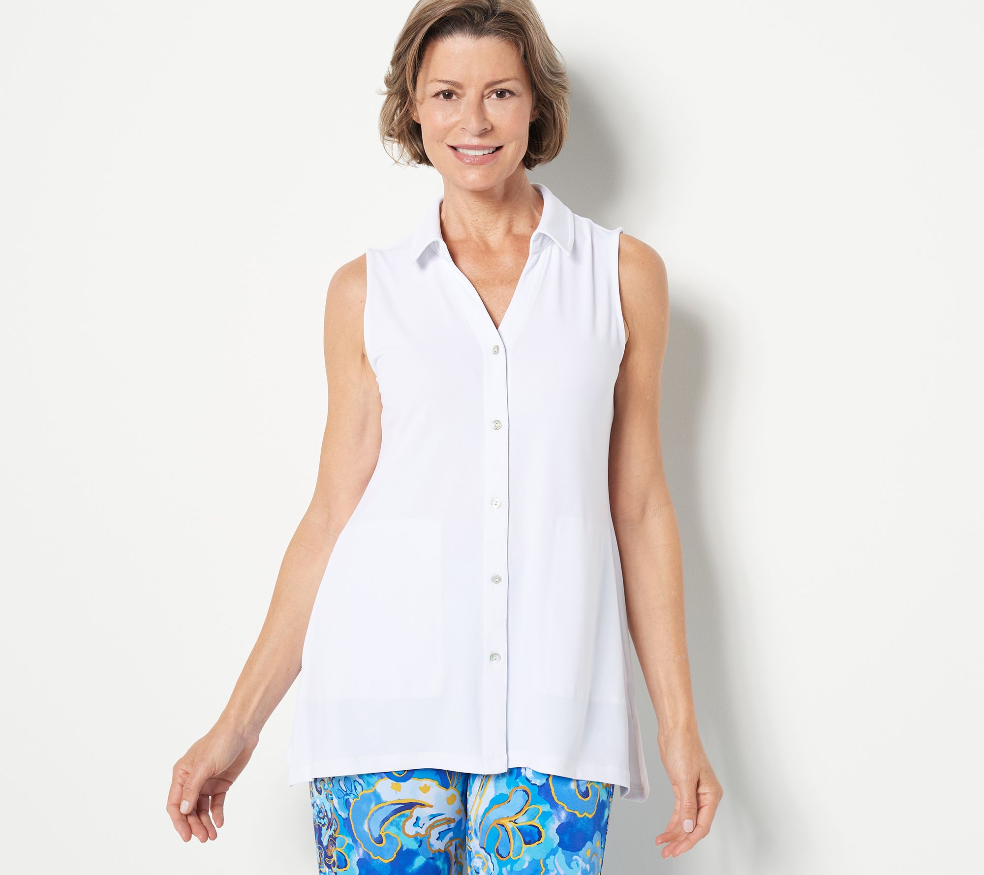 "As Is" Susan Graver Regular Liquid Knit Sleeveless Tunic