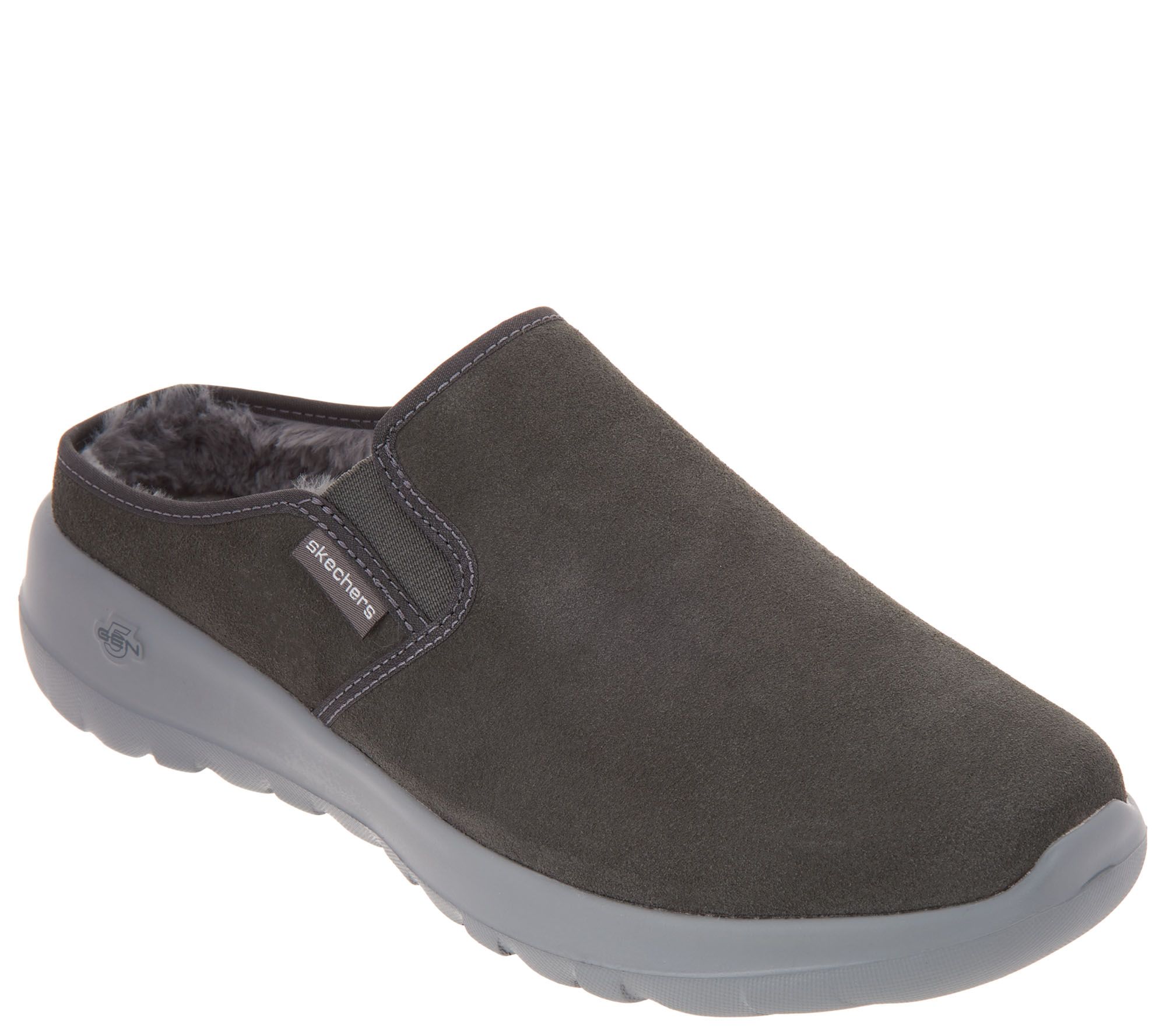 "As Is" Skechers GOwalk Joy Water- Repellent Suede Clogs-Snuggly