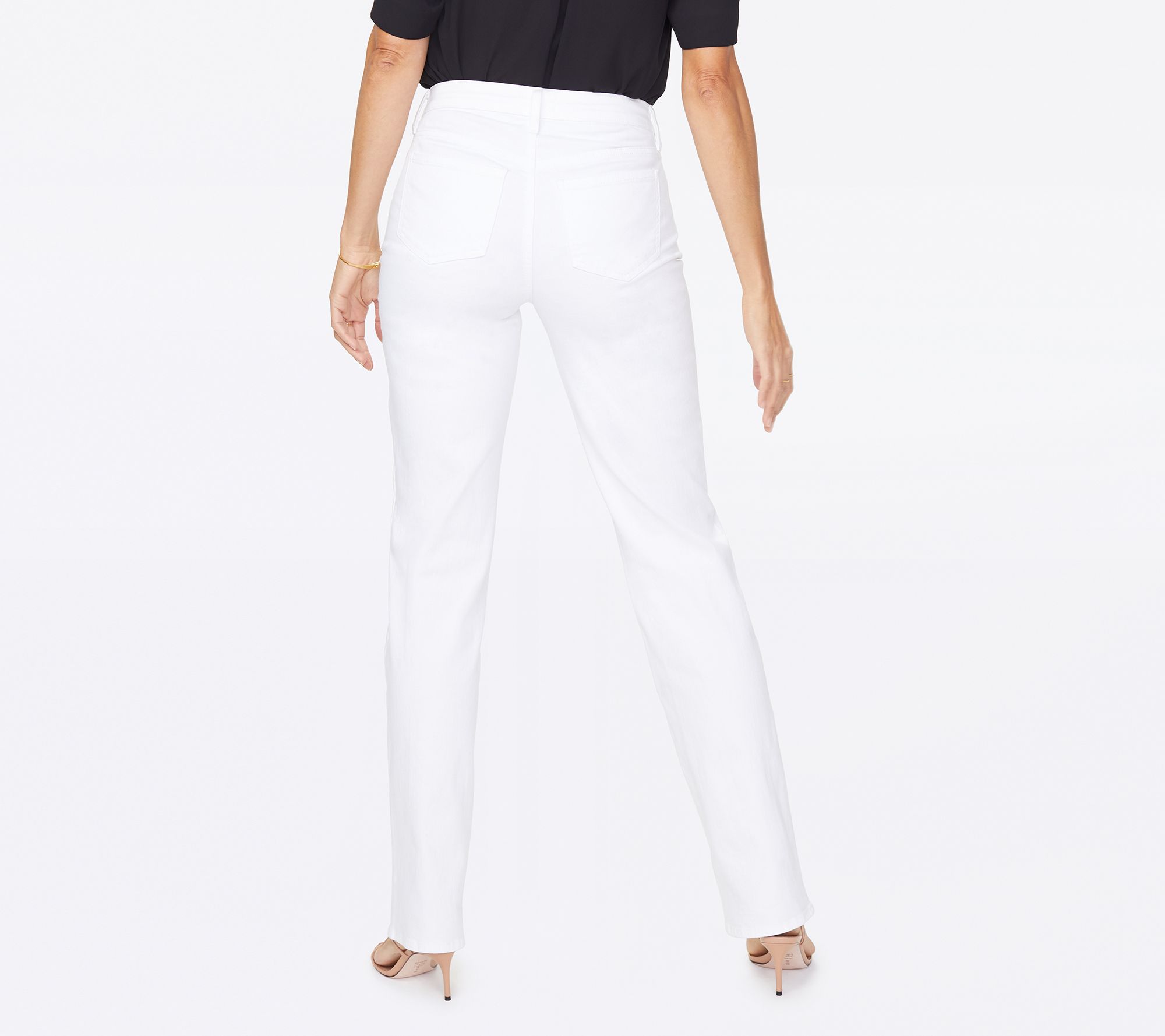 NYDJ Relaxed Straight Jeans - Optic White - QVC.com