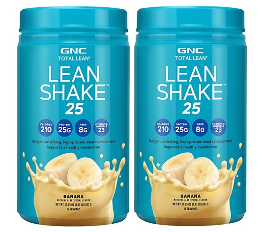 GNC Lean Shake Protein Meal Replacement, 2 16-Serving Canisters