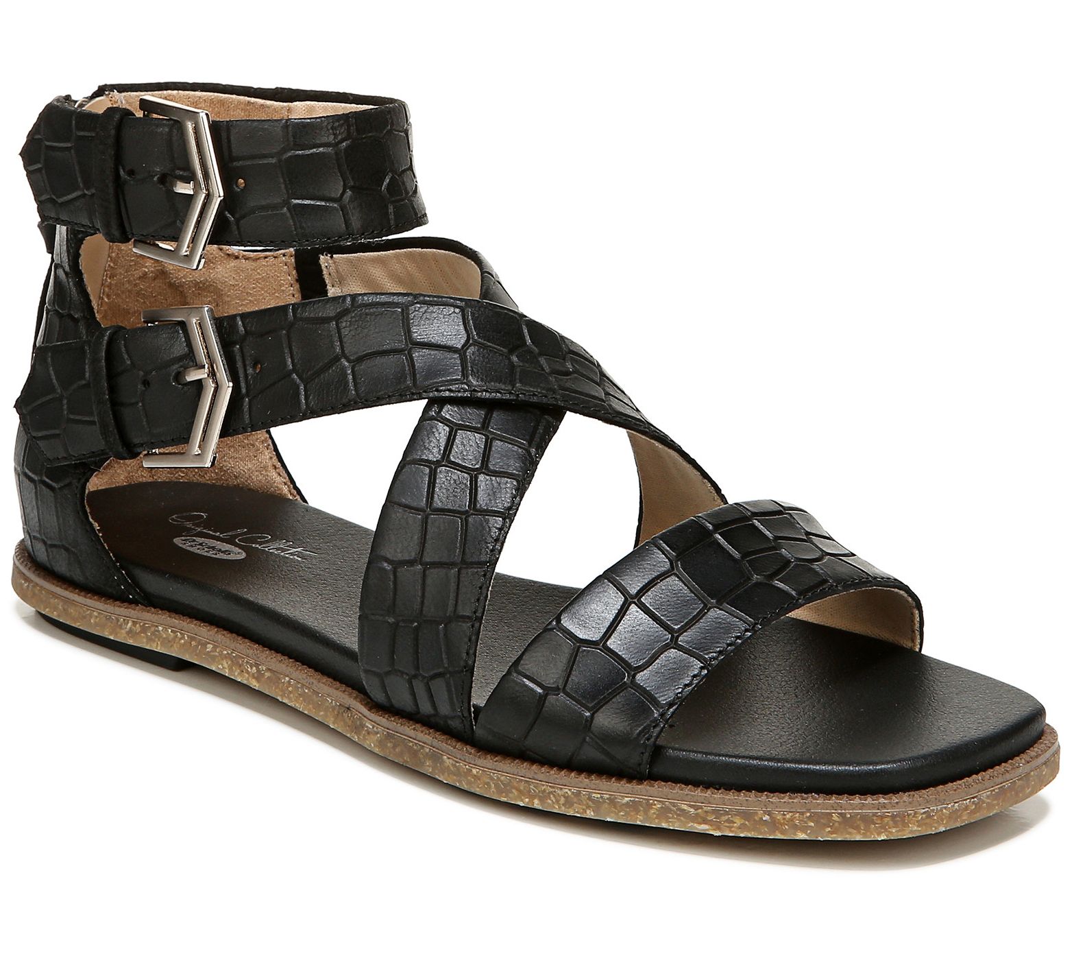 scholl leather sandals