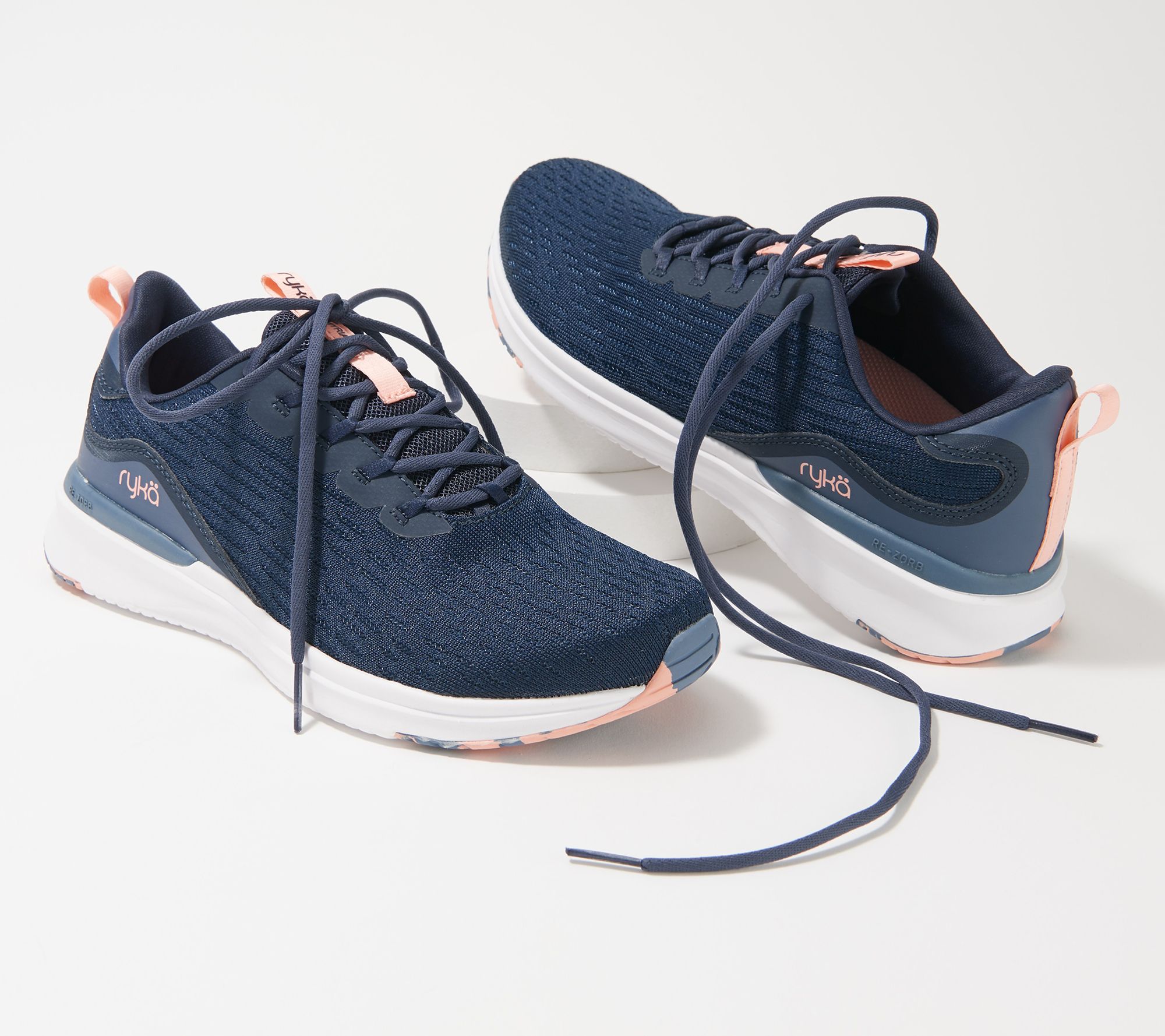 ryka mesh lace up memory foam sneakers