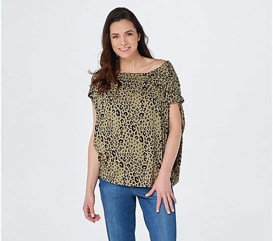 "As Is" Lisa Rinna Collection Off- the Shoulder Asymmetric Top