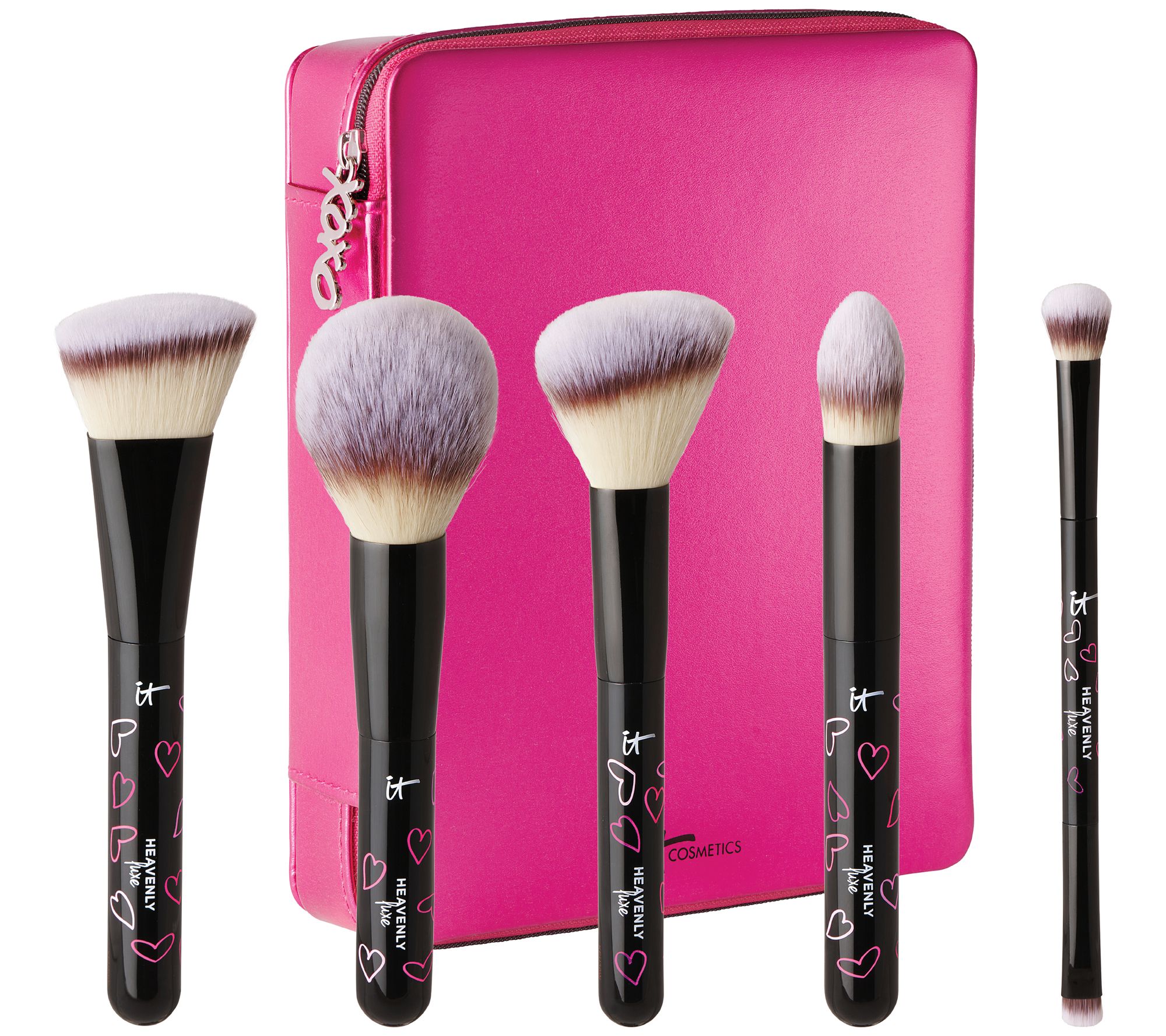 Cosmetics Edition Heavenly Luxe 5pc Brush w/ Bag - QVC.com