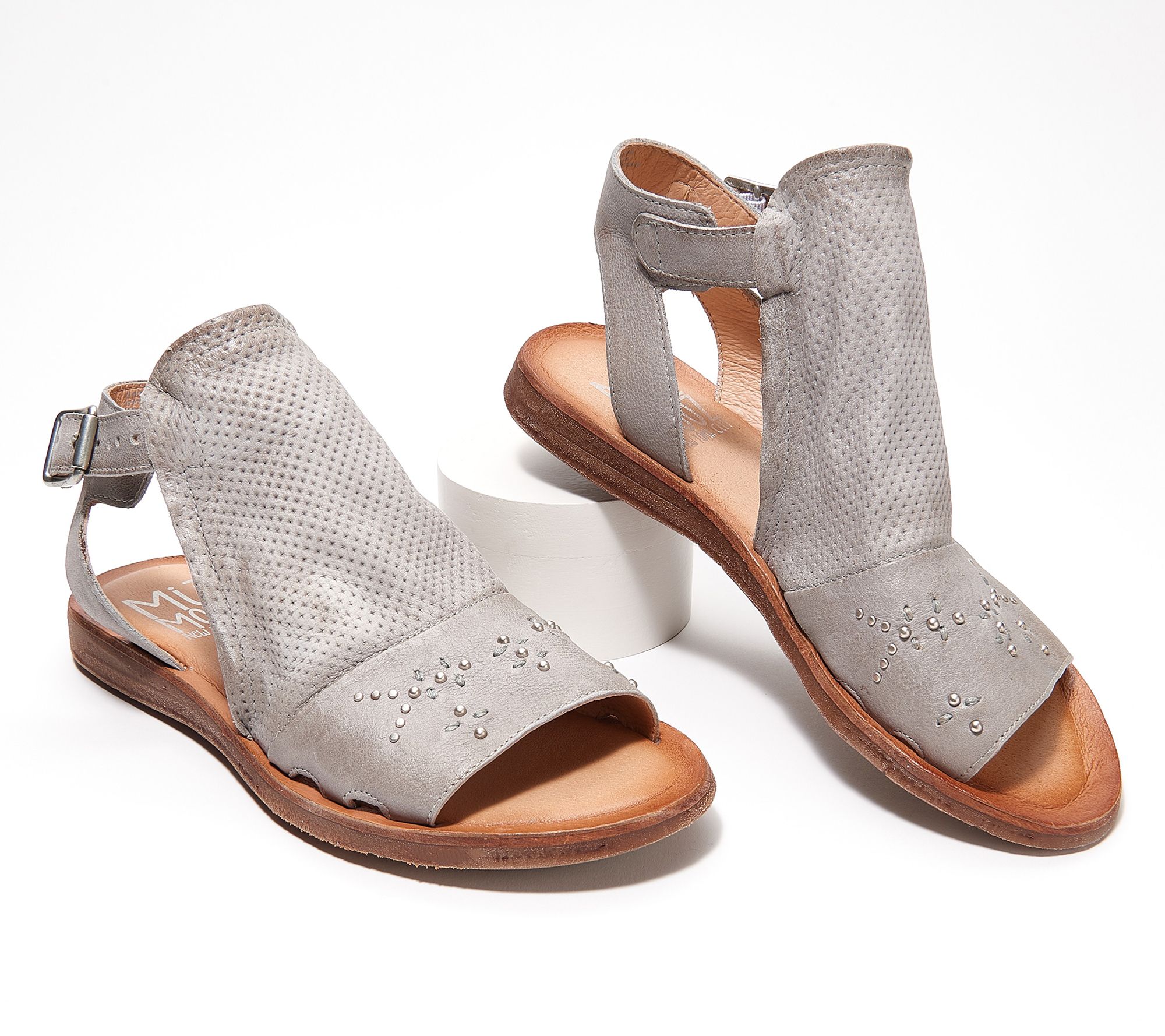 Miz Mooz Leather Wide Width Ankle-Strap Sandals - Fifi