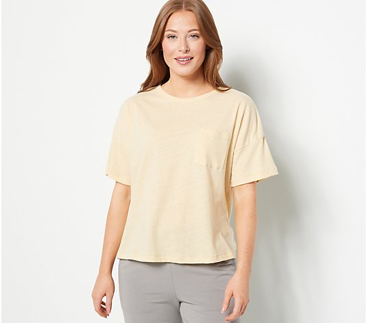 Barefoot Dreams Malibu Collection Linen Cotton Boxy Fit Tee