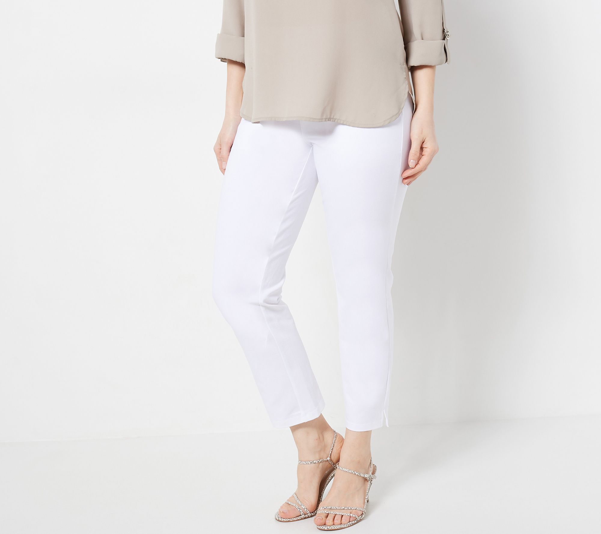 Susan Graver Tall Weekend Premium Stretch Crop Pant