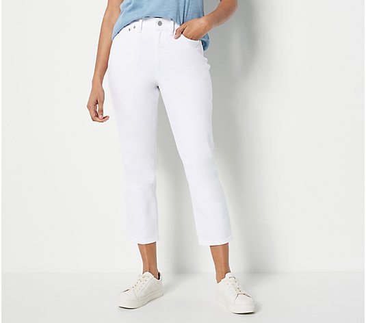Encore by Idina Menzel Petite High Waisted Crop Jeans - Color