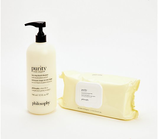 philosophy purity facial cleanser 32oz & 100 count cloth Auto-Delivery