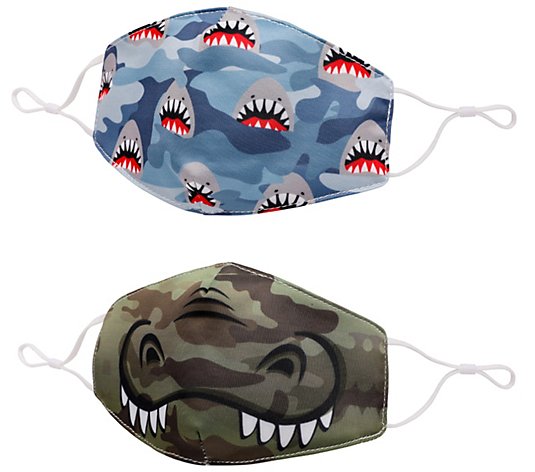 OMG Accessories Shark & Gator Face Covering Set