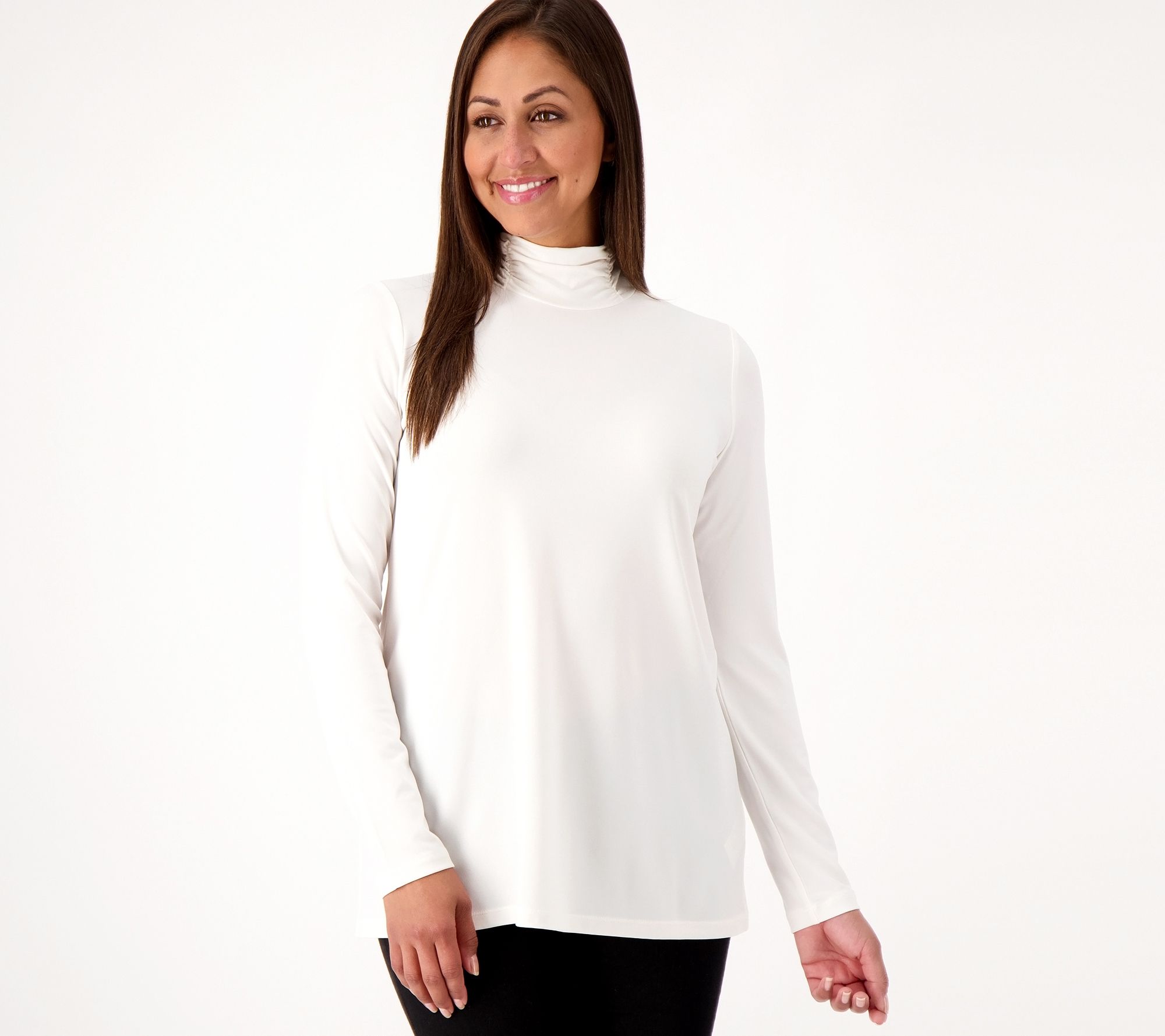 Susan Graver Modern Essentials Pet Liquid Knit A-Line Tunic