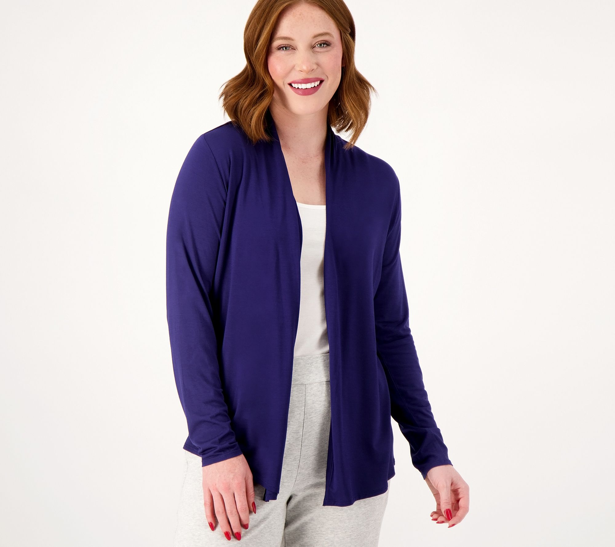 zuda Z-Refresh Aloe Infused Open Front Cardigan