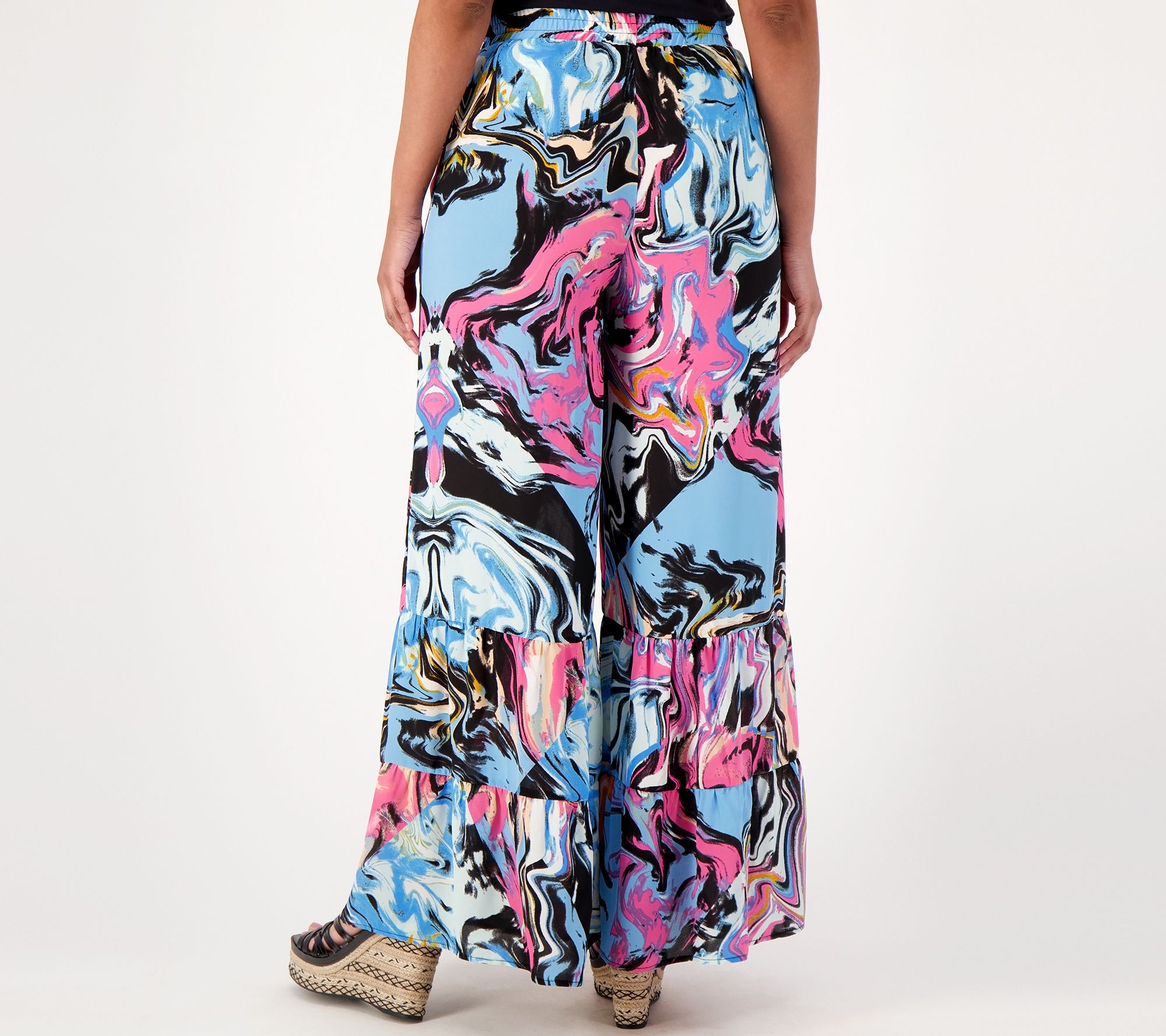 Attitudes by Renee Global Illusions Cabana Ruffle Pants 