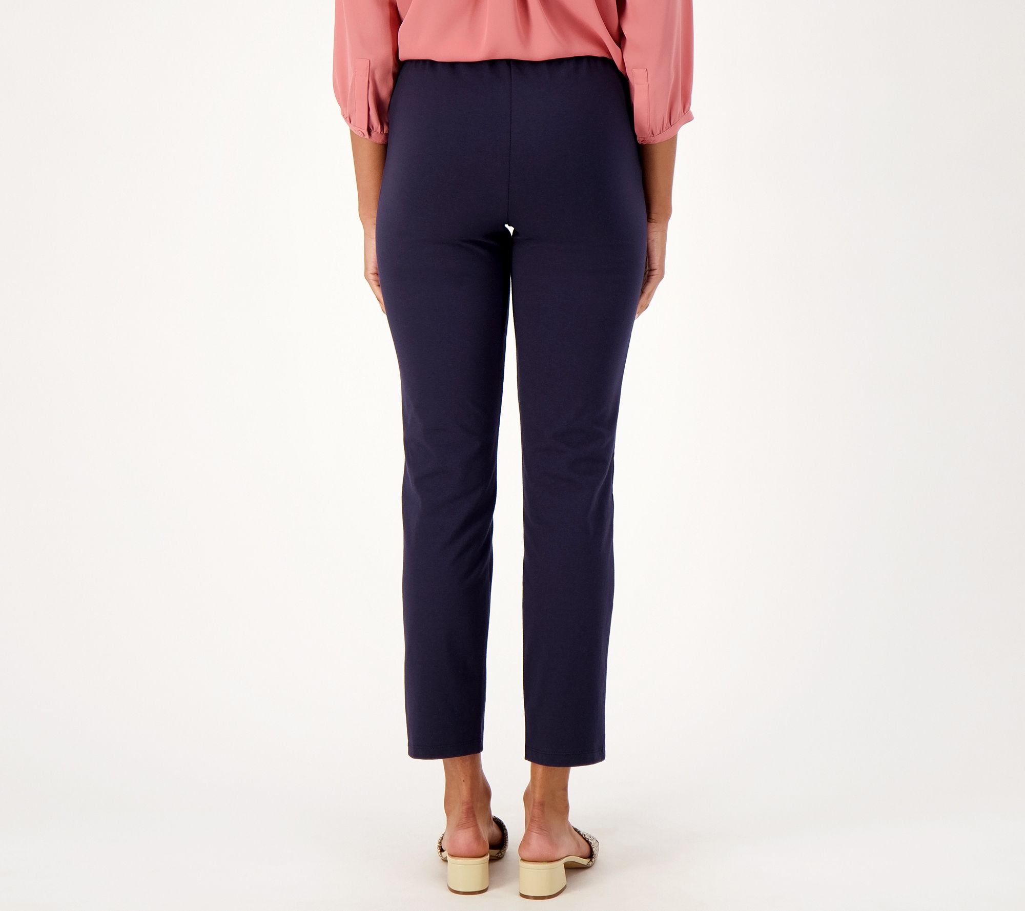 Women With Control Tall Cotton Jersey Pull On Slim Pants