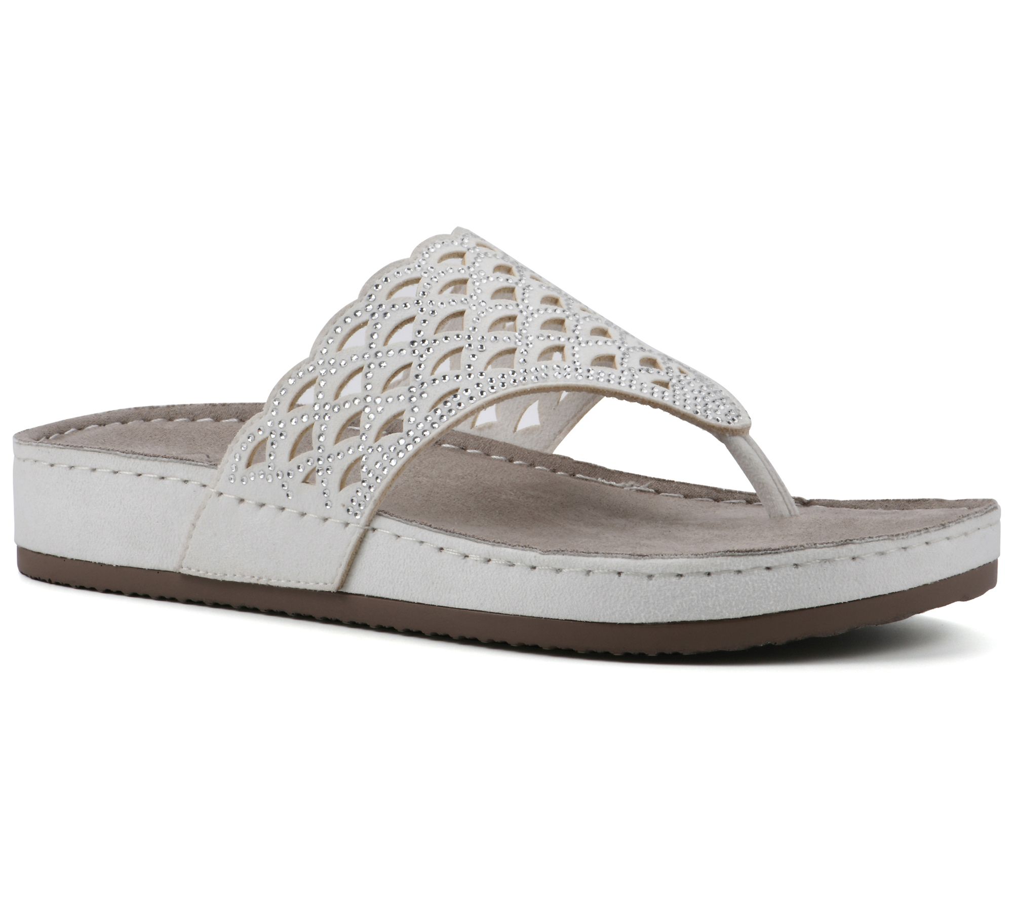 Qvc on sale white sandals