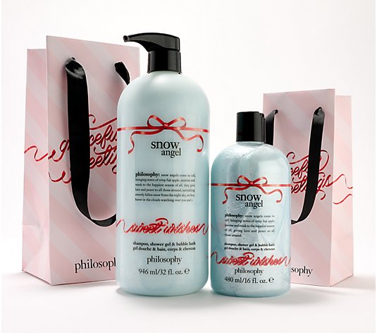 philosophy sweet wishes holiday bubbles 32-oz & 16-oz shower gel duo