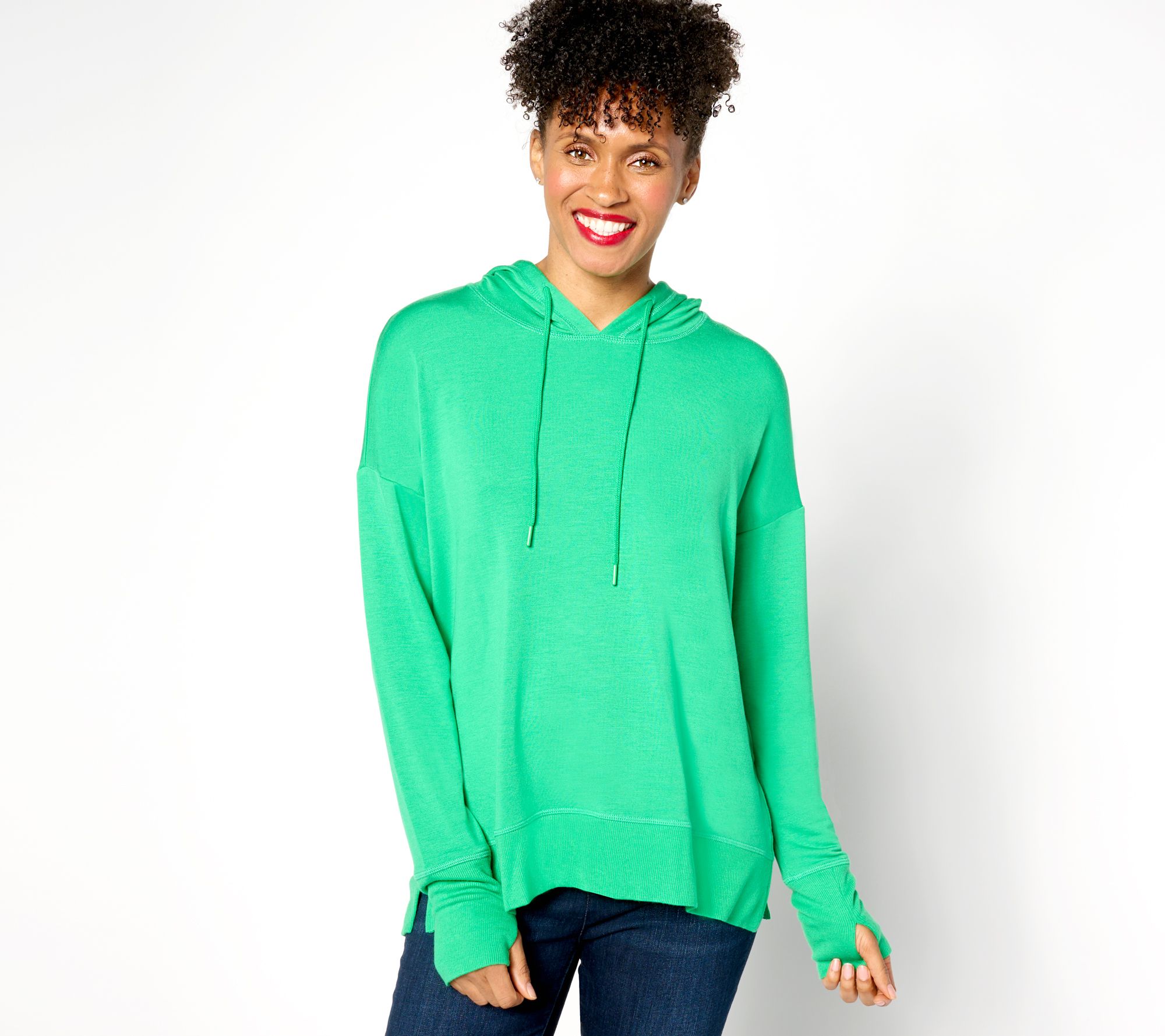 Qvc top oversized sweatshirt