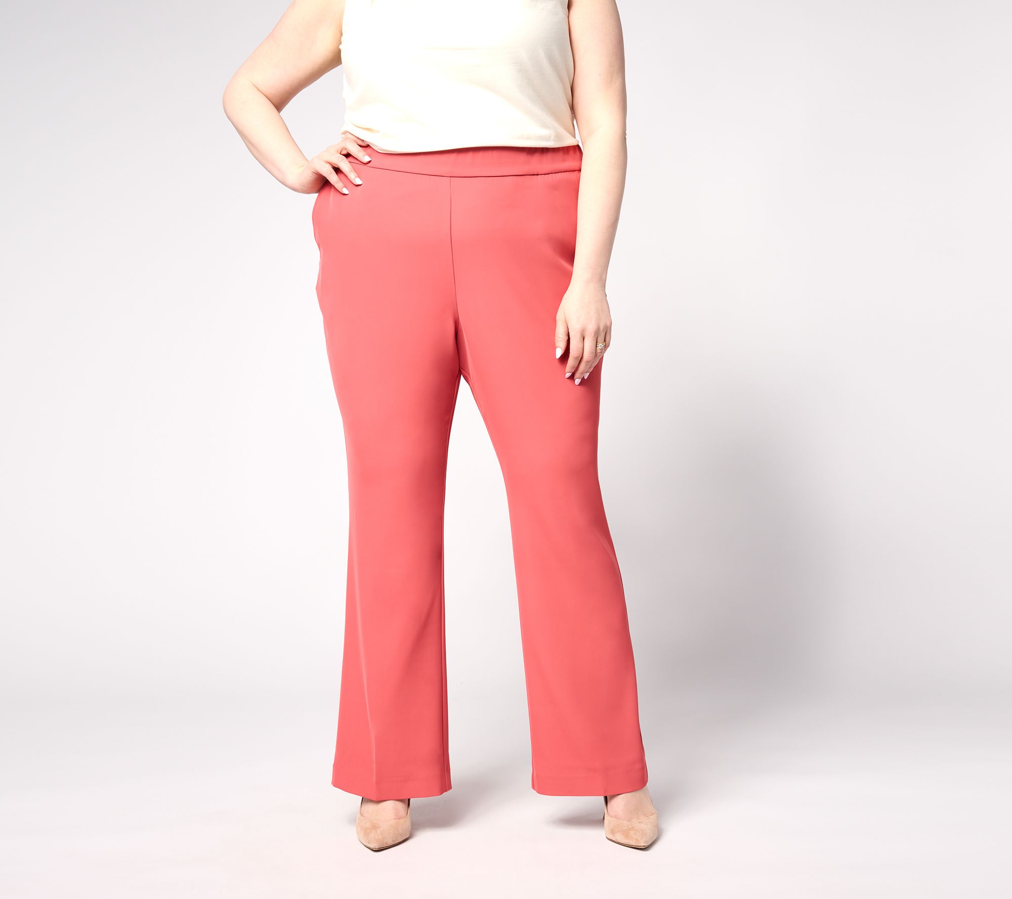BEAUTIFUL by Lawrence Zarian Petite Wide Leg Pull-On Pant - QVC.com