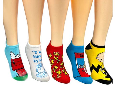 Bioworld Peanuts Snoopy Woodstock Valentines 3 Pack Womens Juniors Ankle  Socks