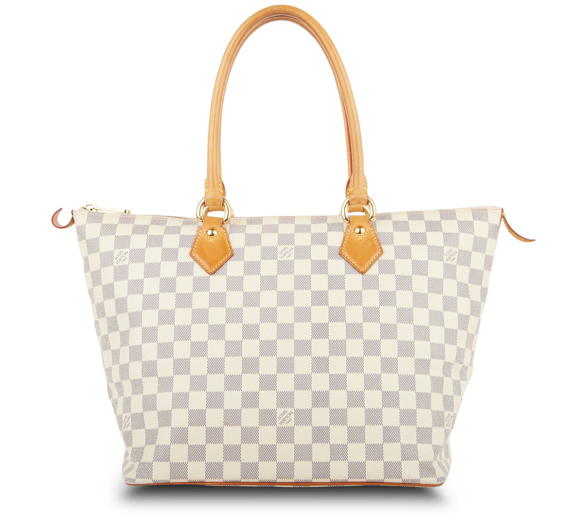 Pre-Owned Louis Vuitton Saleya MM Damier Azur MM White