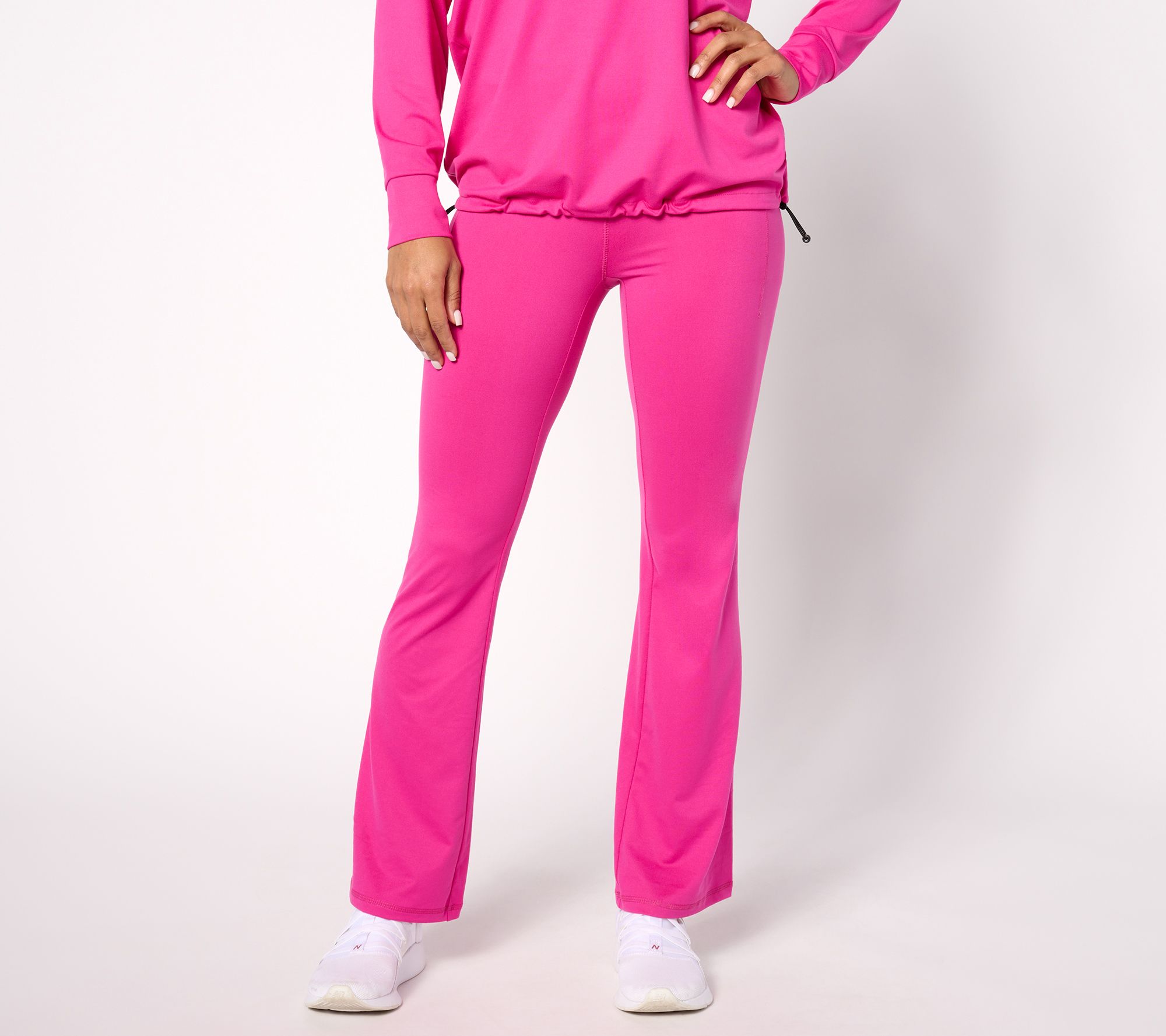 "As Is" Belle Body by Kim Gravel Petite Athletic Flare Pants w/ Pocket