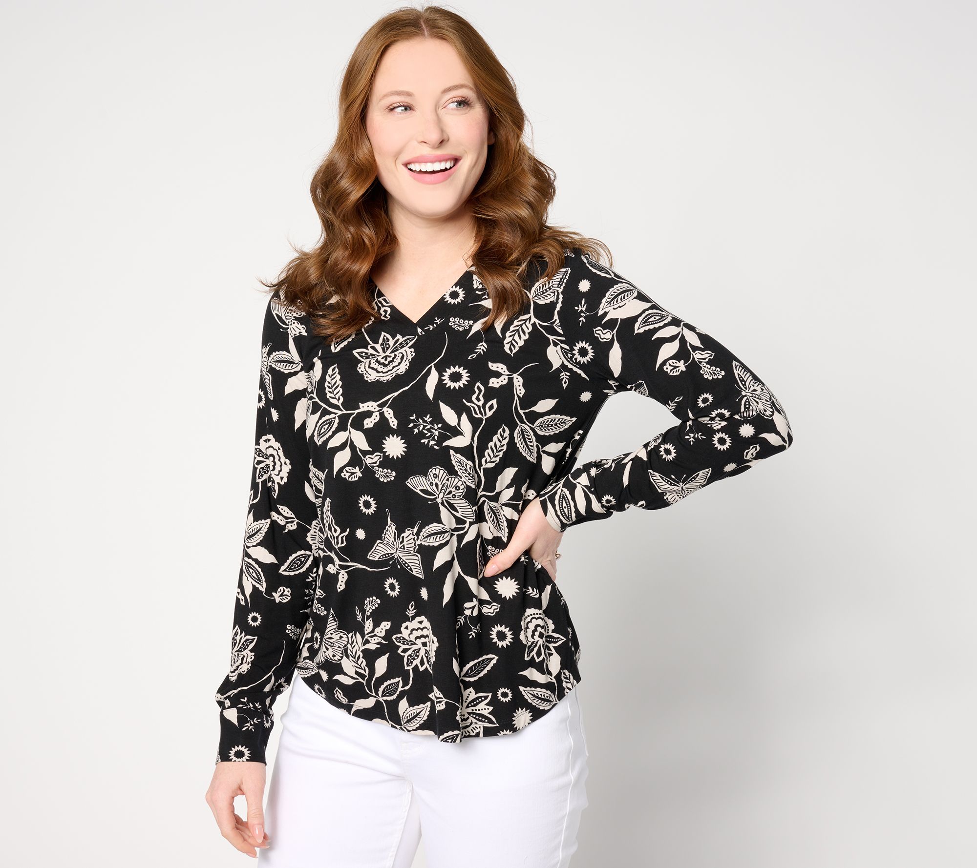 "As Is" Belle by Kim Gravel Rayon Spandex Butterfly Kisses Top