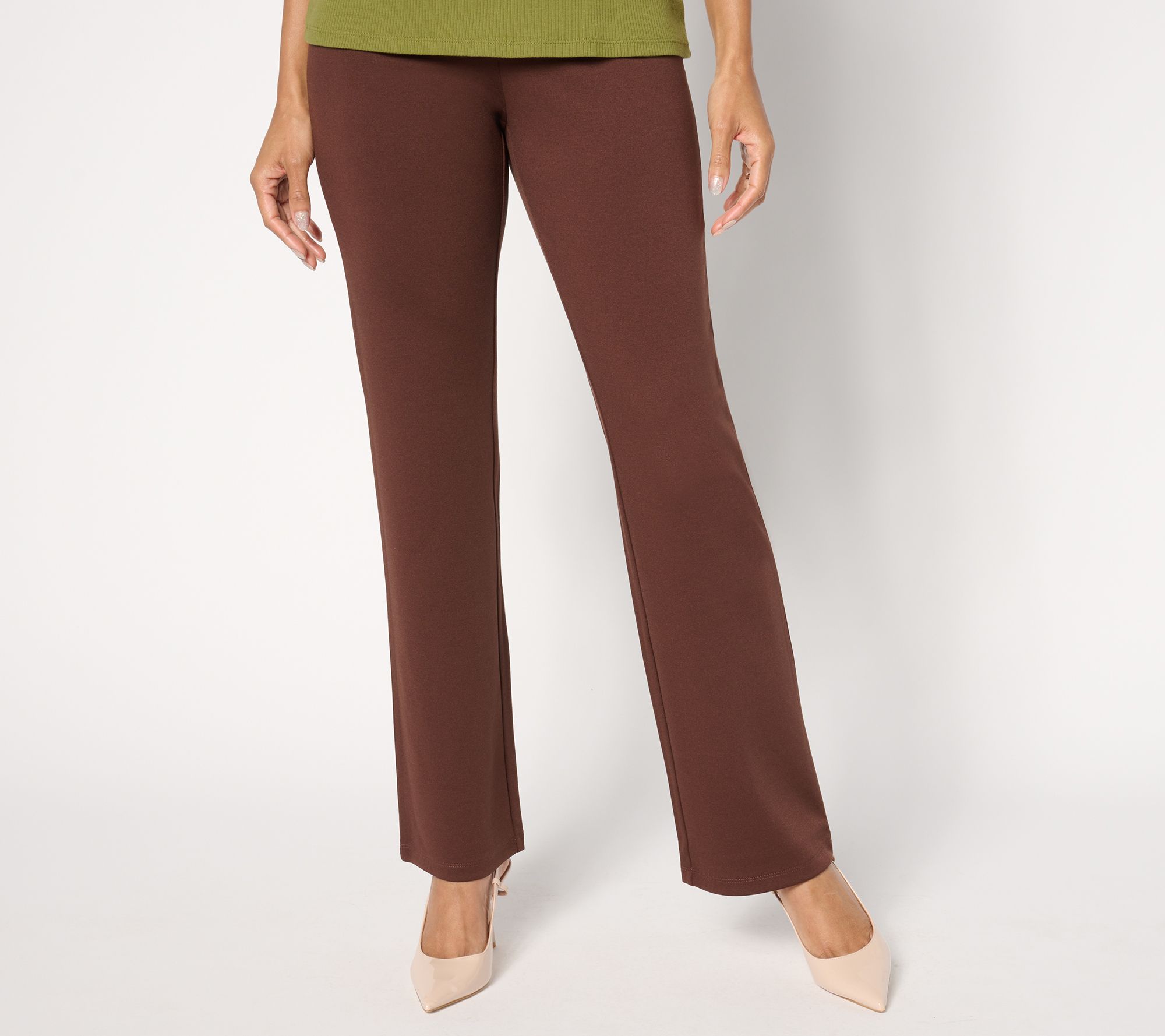 BEAUTIFUL by Lawrence Zarian Petite Pull-On Straight Leg Ponte Pant