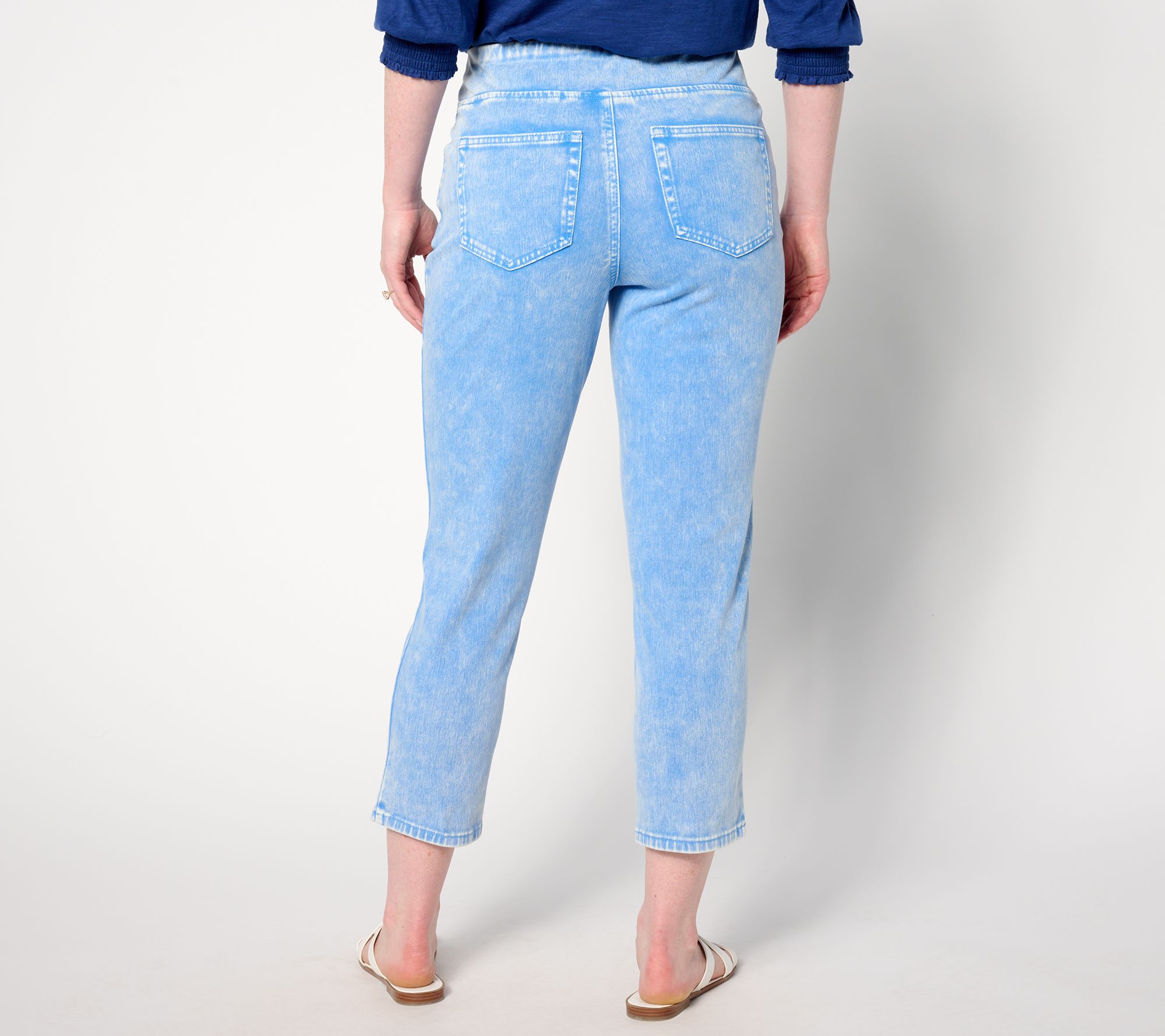 Belle by Kim Gravel Delray Denim Cropped Jean - QVC.com