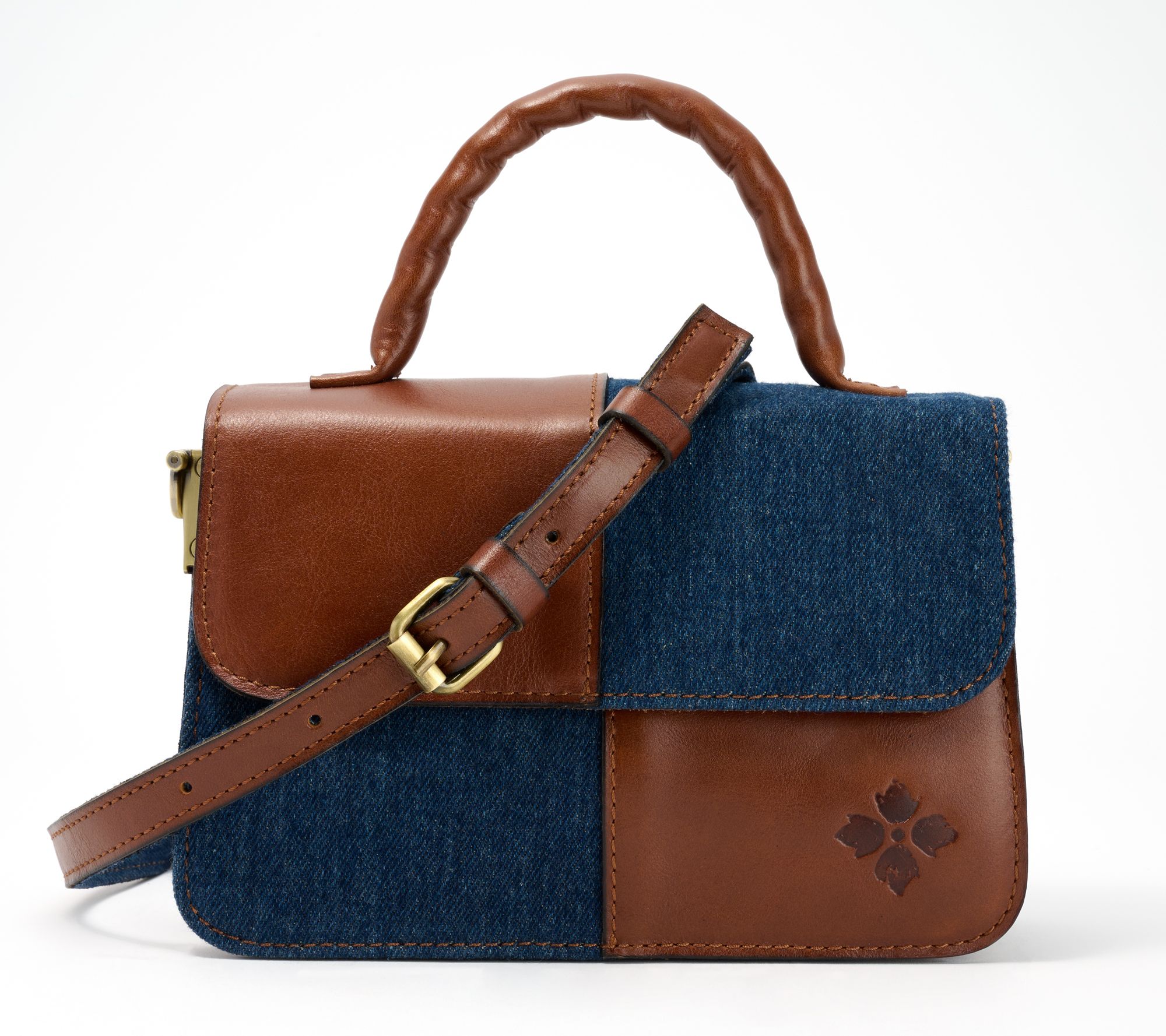 Patricia Nash Leather Colorblock Garnet Crossbody