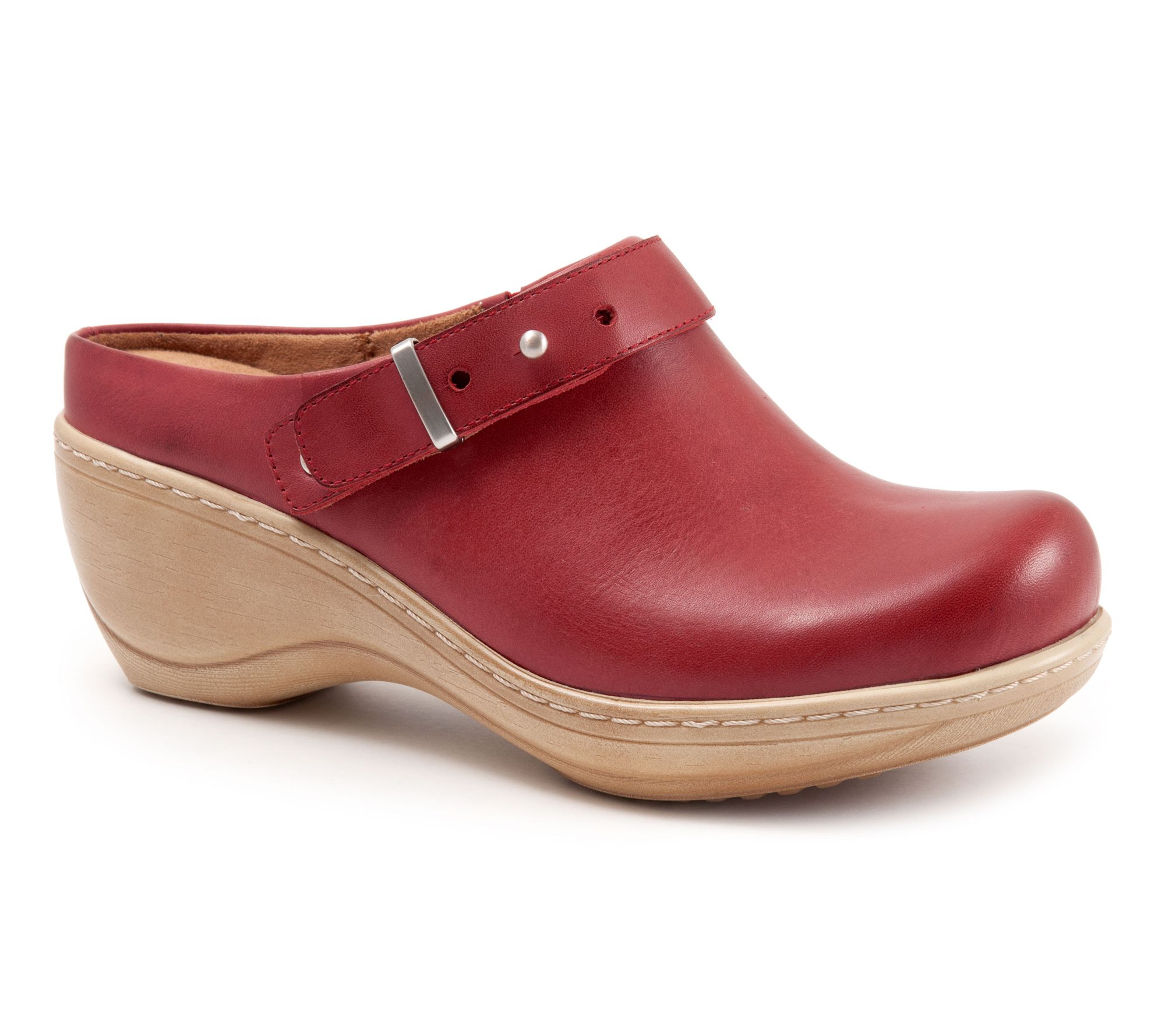 Softwalk Marquette Leather Adjustable Back Strap Clog