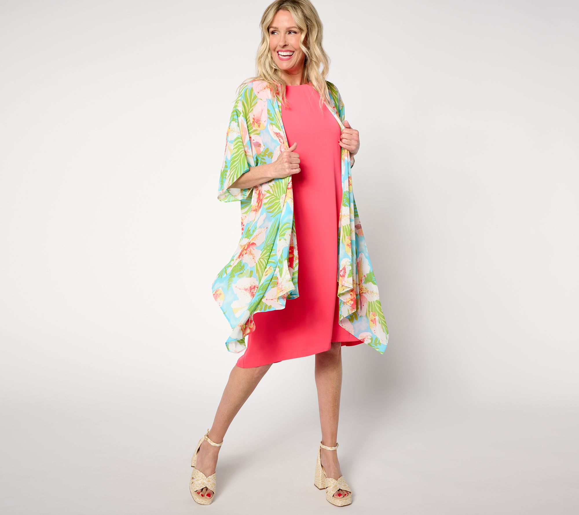 "As Is" nicole by Nicole Miller Chiffon Topper Cardigan