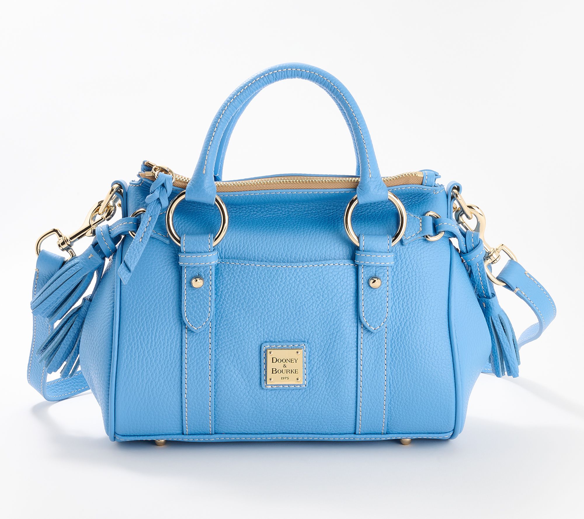 Dooney & Bourke Lucca Pebble Leather Satchel with Crossbody Strap