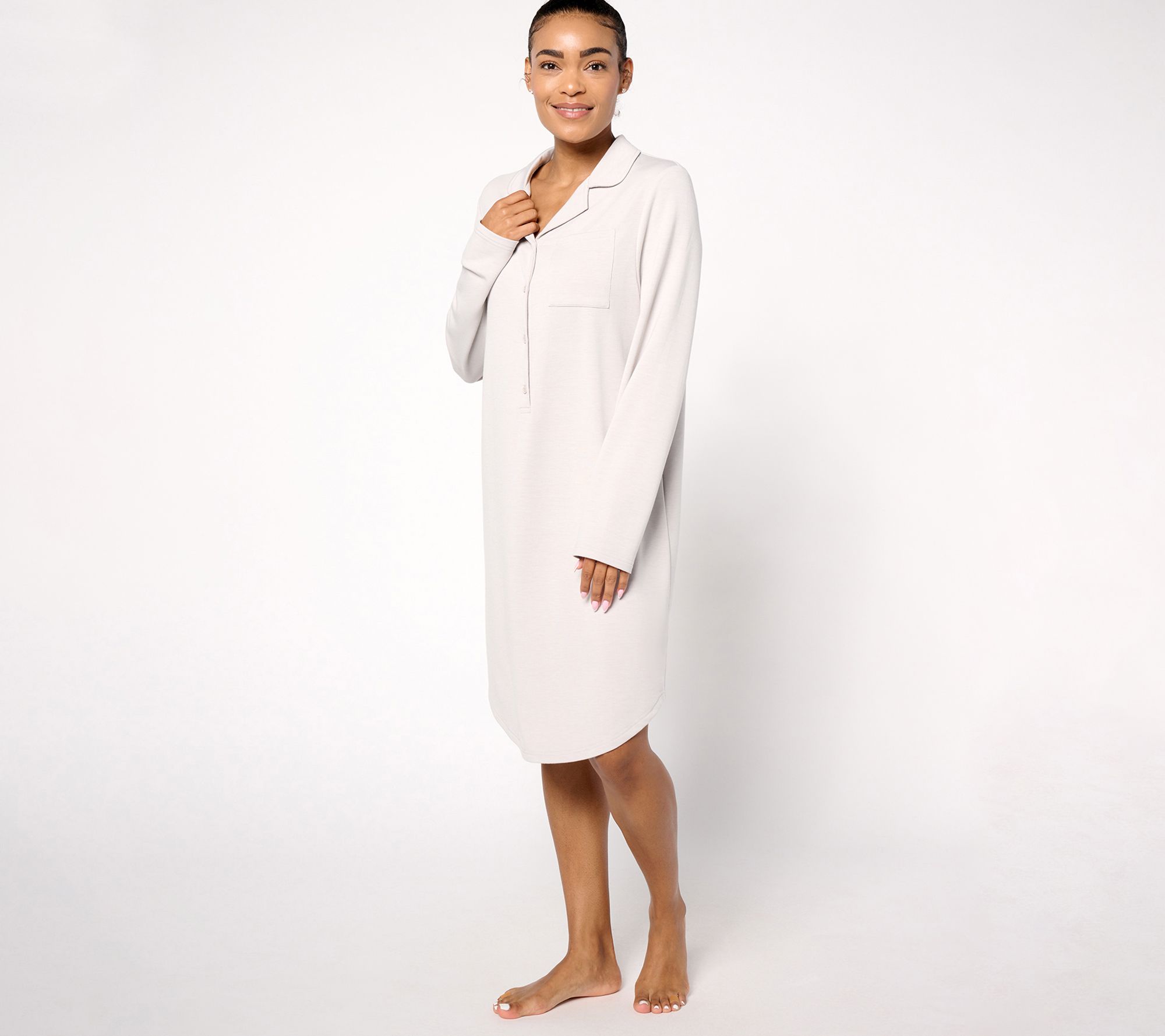 Berkshire Homewear French Terry Notch Collar Sleep Shirt