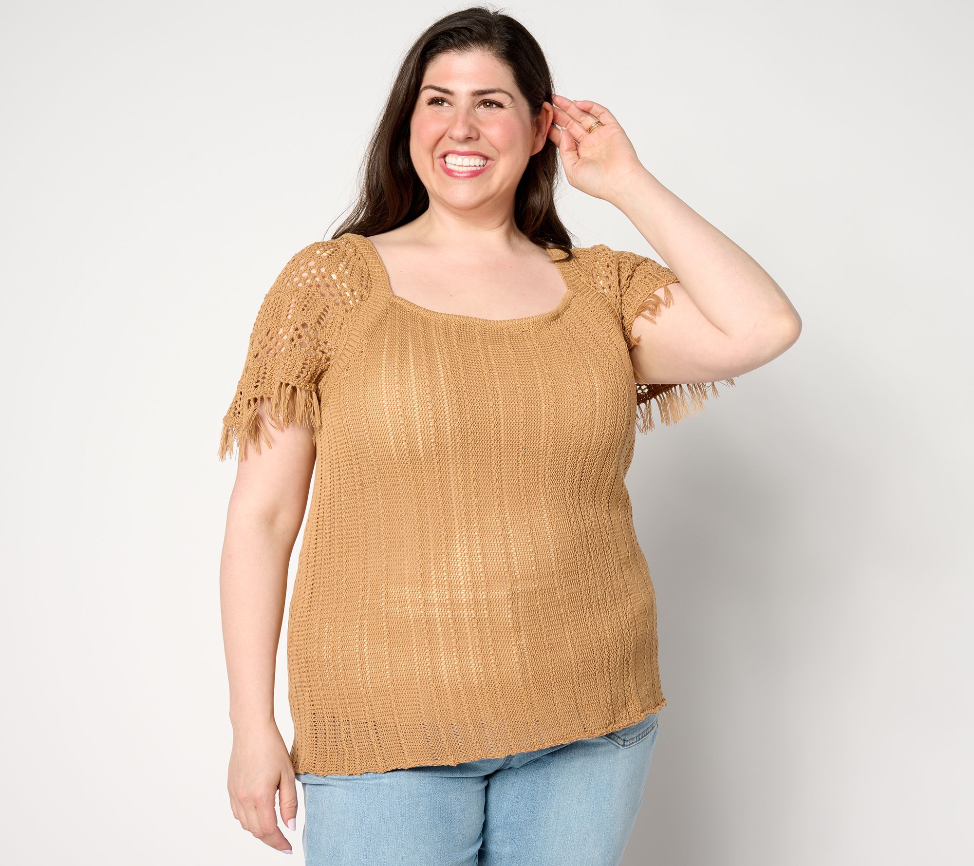 "As Is" Attitudes by Renee Crochet Capelet Top