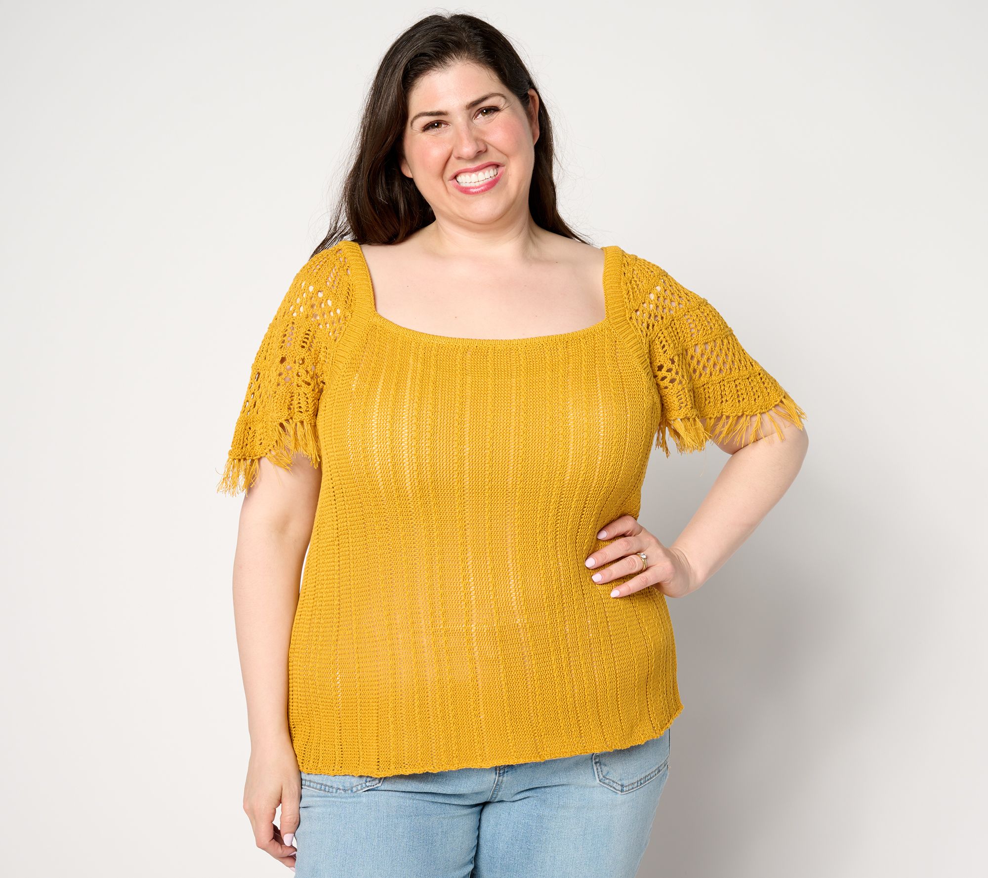 "As Is" Attitudes by Renee Crochet Capelet Top