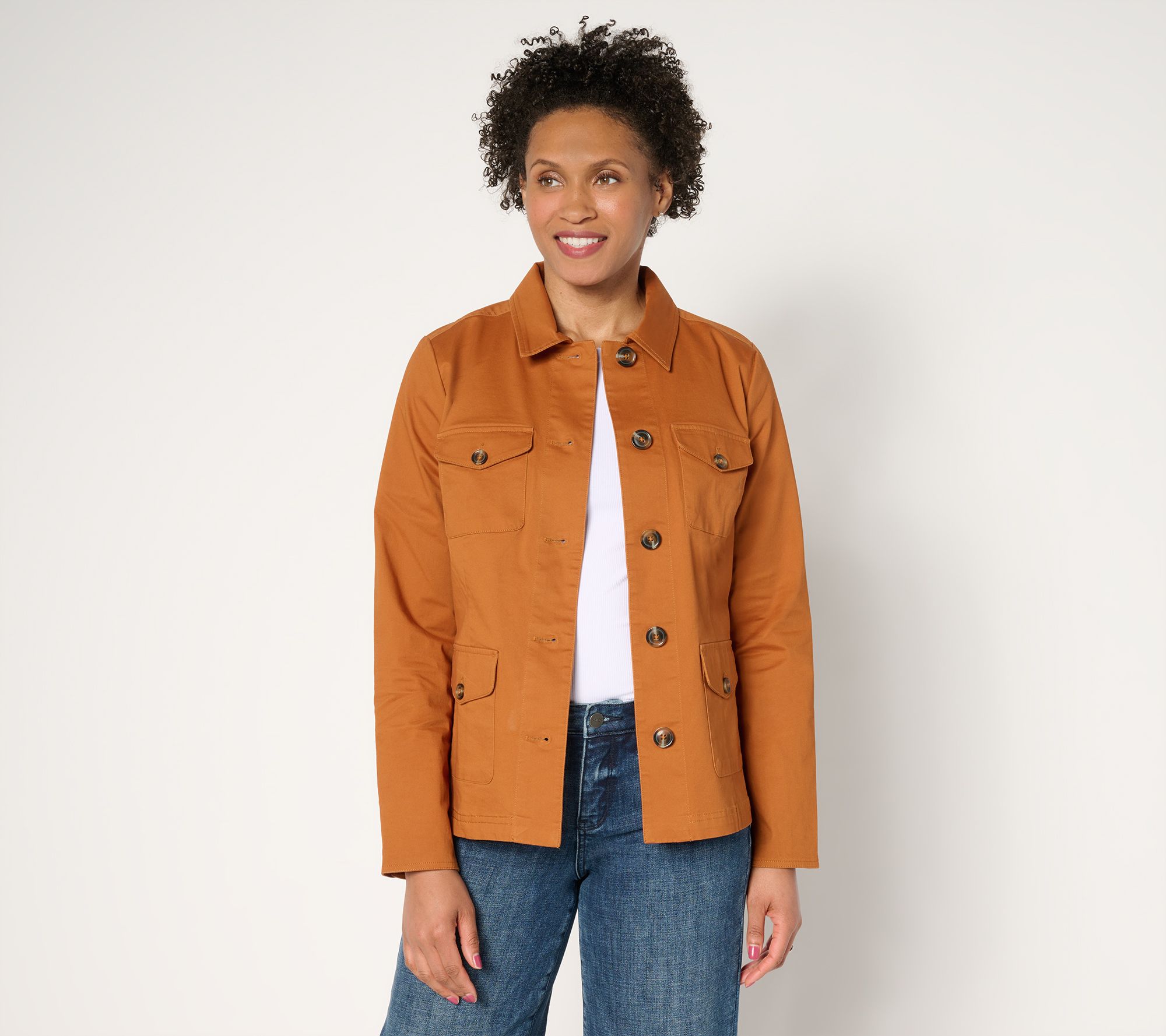 Joan Rivers Signature Twill Safari Jacket