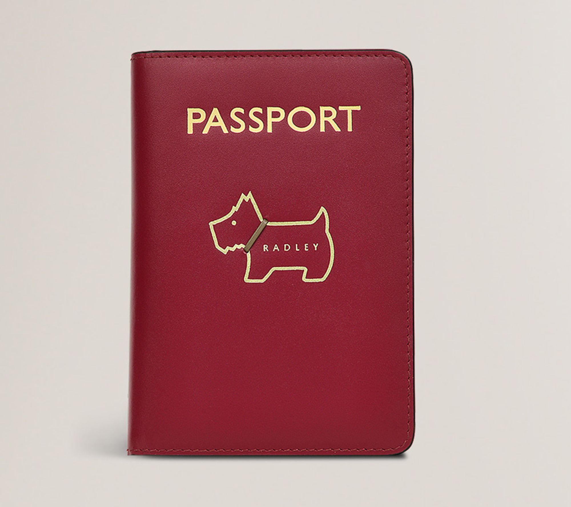 Radley London ヘリテージドッグトラベルカードホルダー RADLEY London Heritage Dog Outline Passport Leather Cover