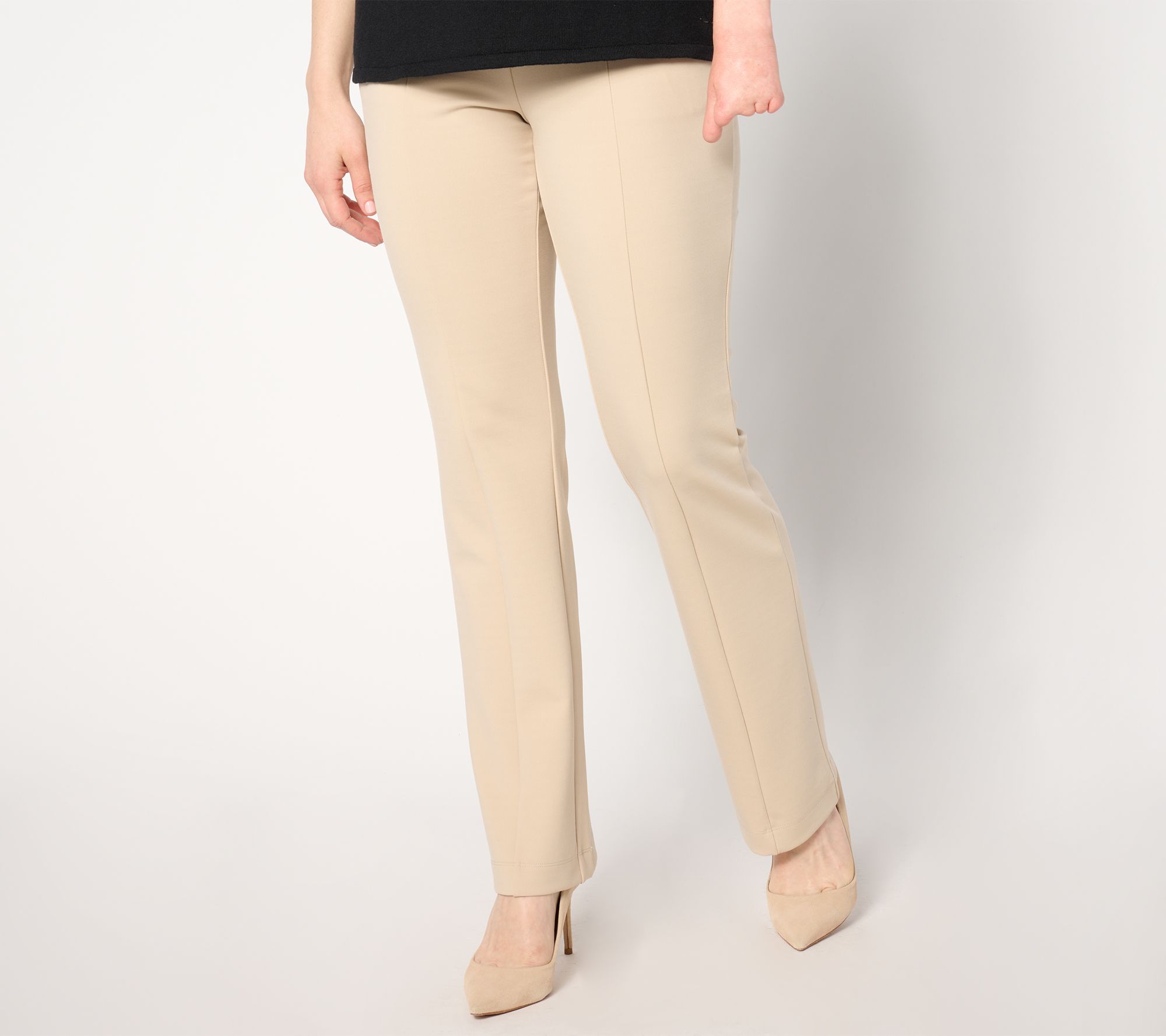 "As Is" Isaac Mizrahi Live! Tall Icon Crepe Baby Bootcut Pants