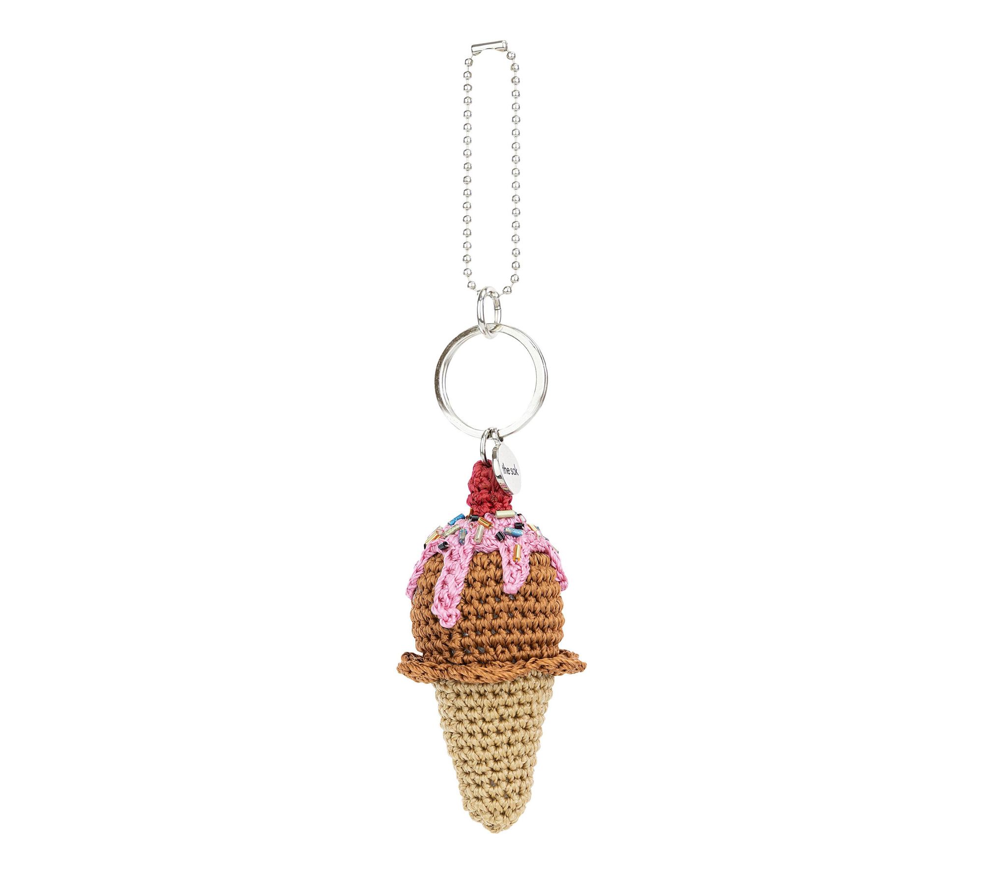 The Sak Crochet Small Ice Crea m Dangle Bag Ch arm