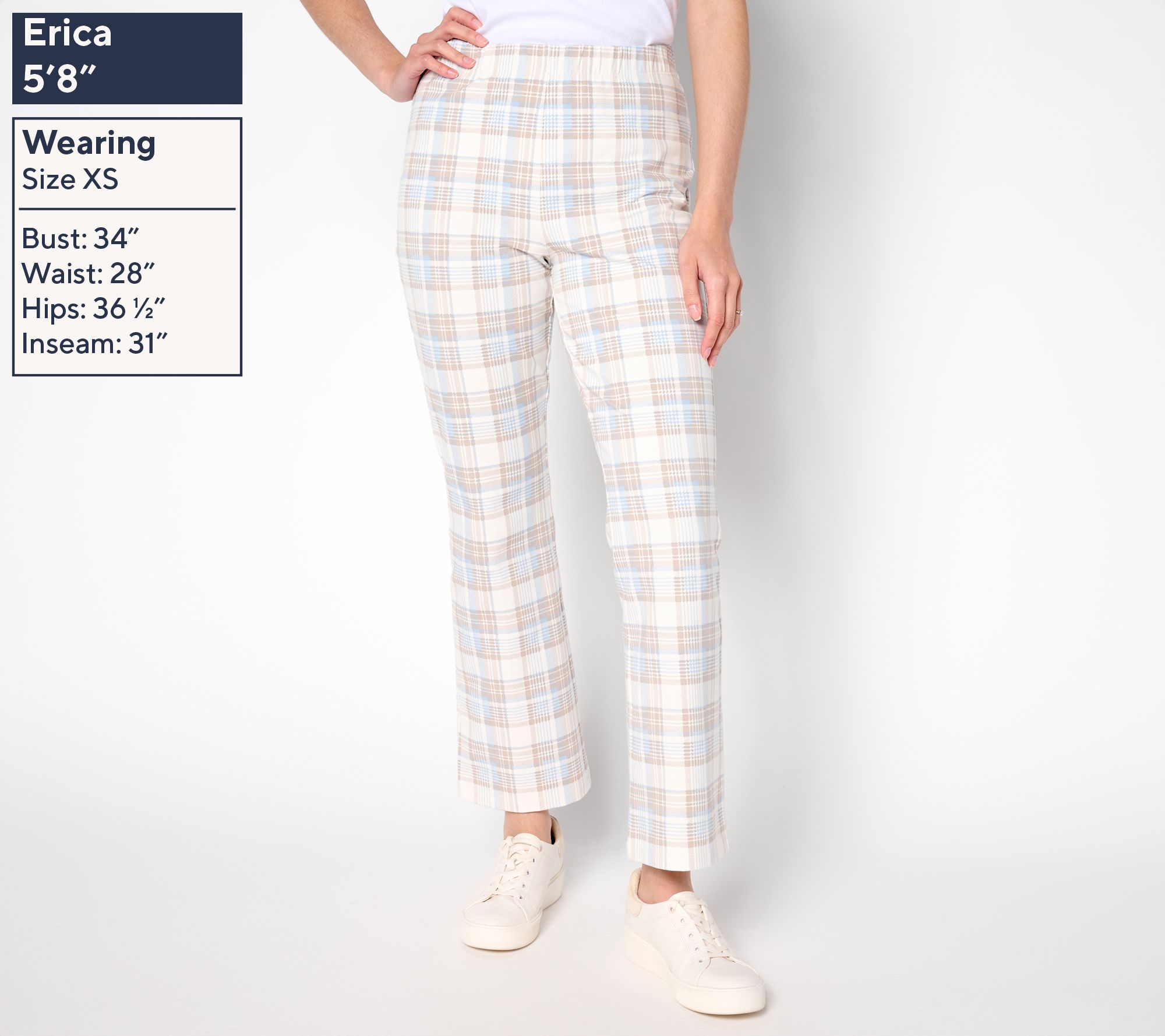 【GRAVER】Zipper white flower white clip bootcut pants Susan Graver Weekend Regular Printed Premium Stretch Boot