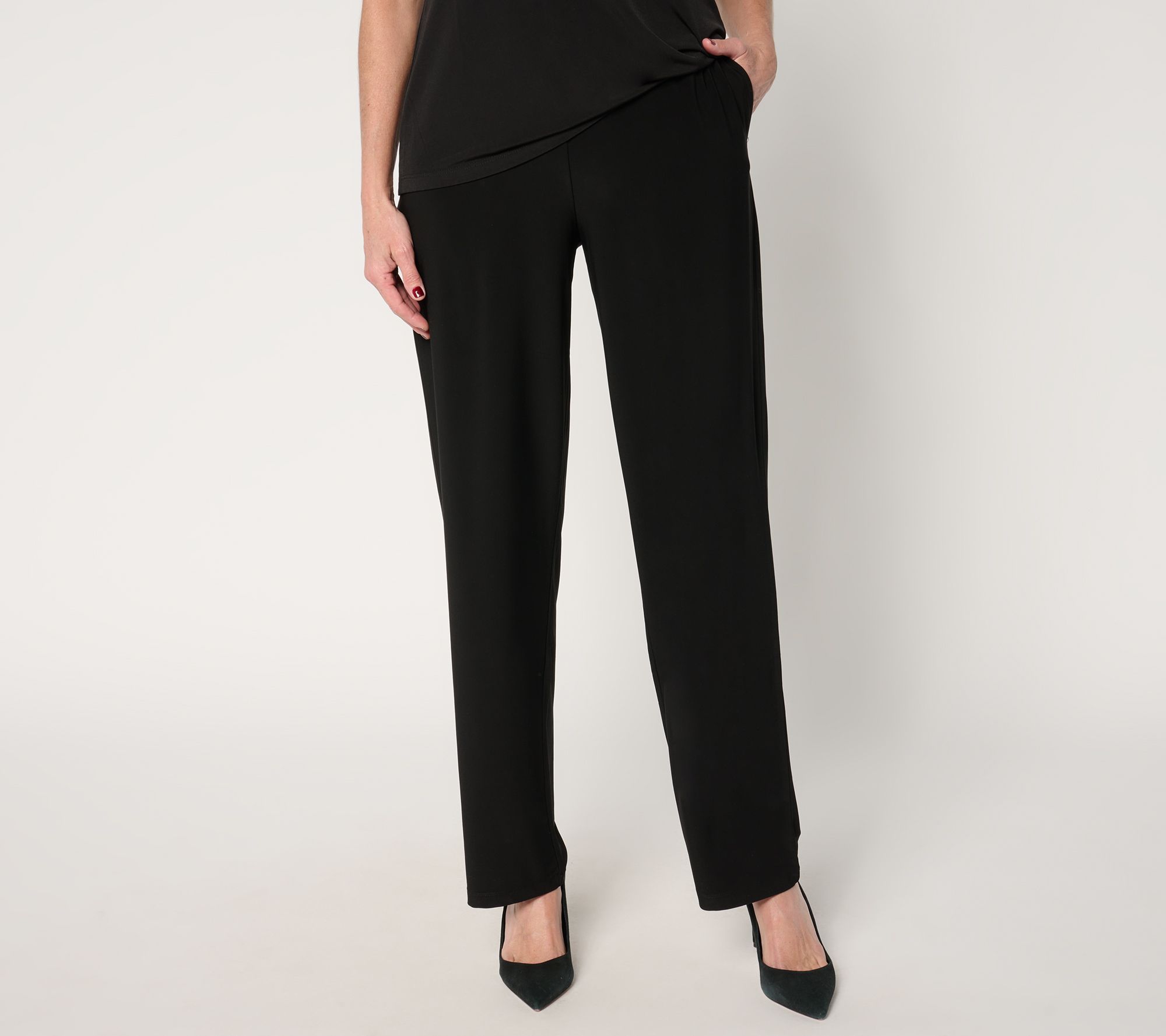 "As Is" Susan Graver Tall LK Luxe Pull On Pants with Pockets