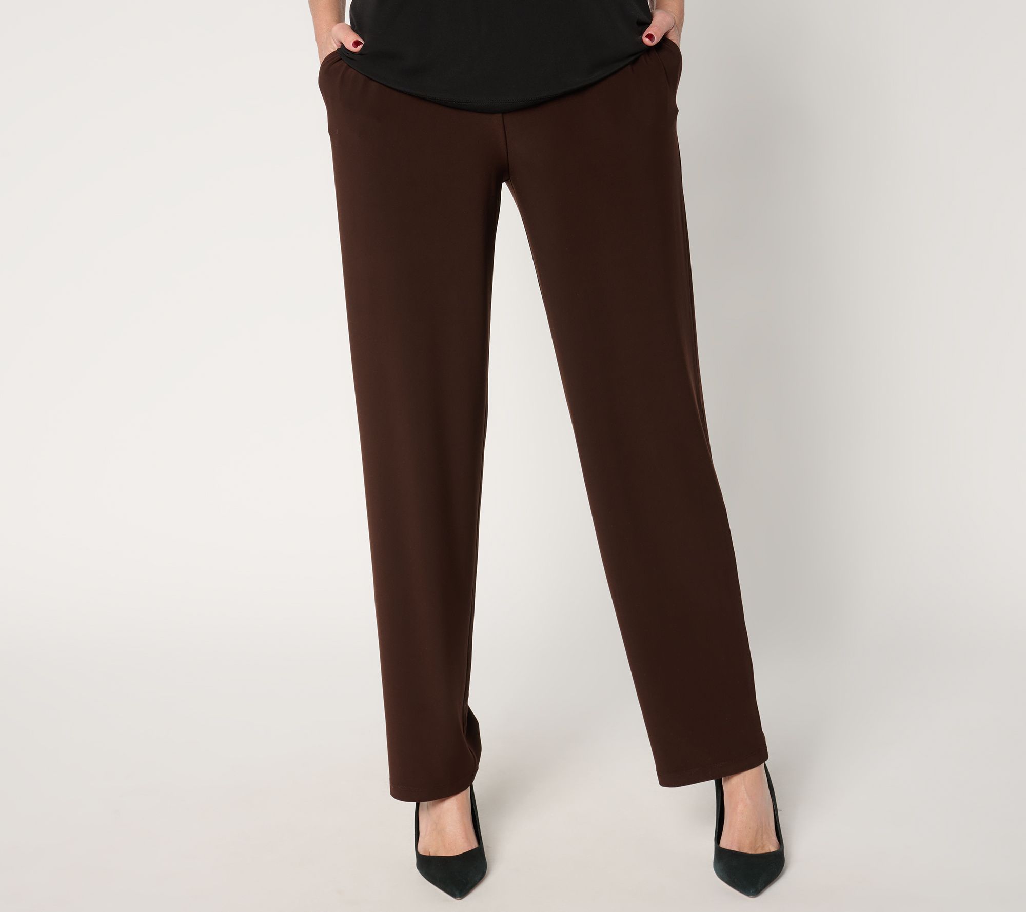 "As Is" Susan Graver Tall LK Luxe Pull On Pants with Pockets