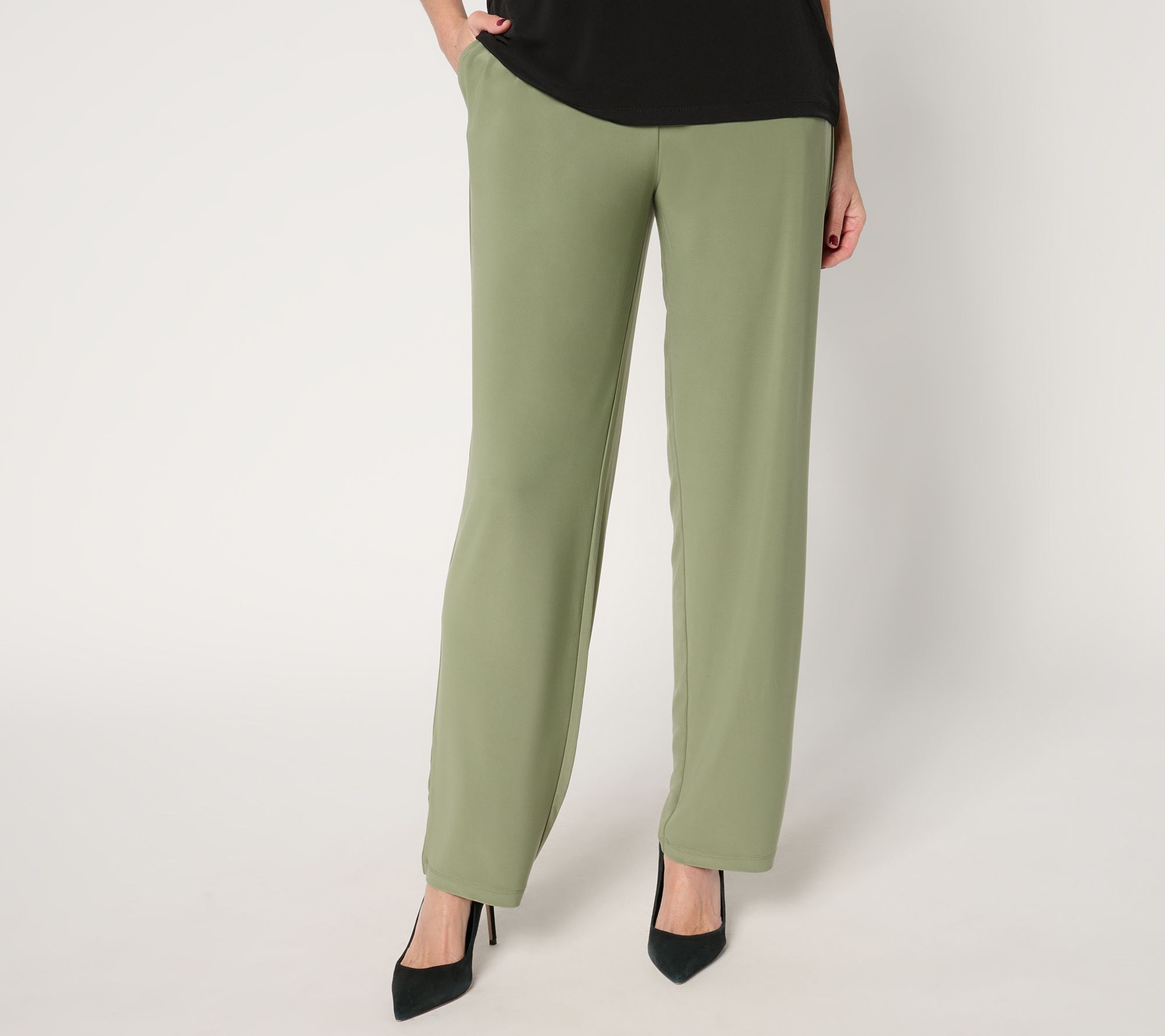 "As Is" Susan Graver Tall LK Luxe Pull On Pants with Pockets