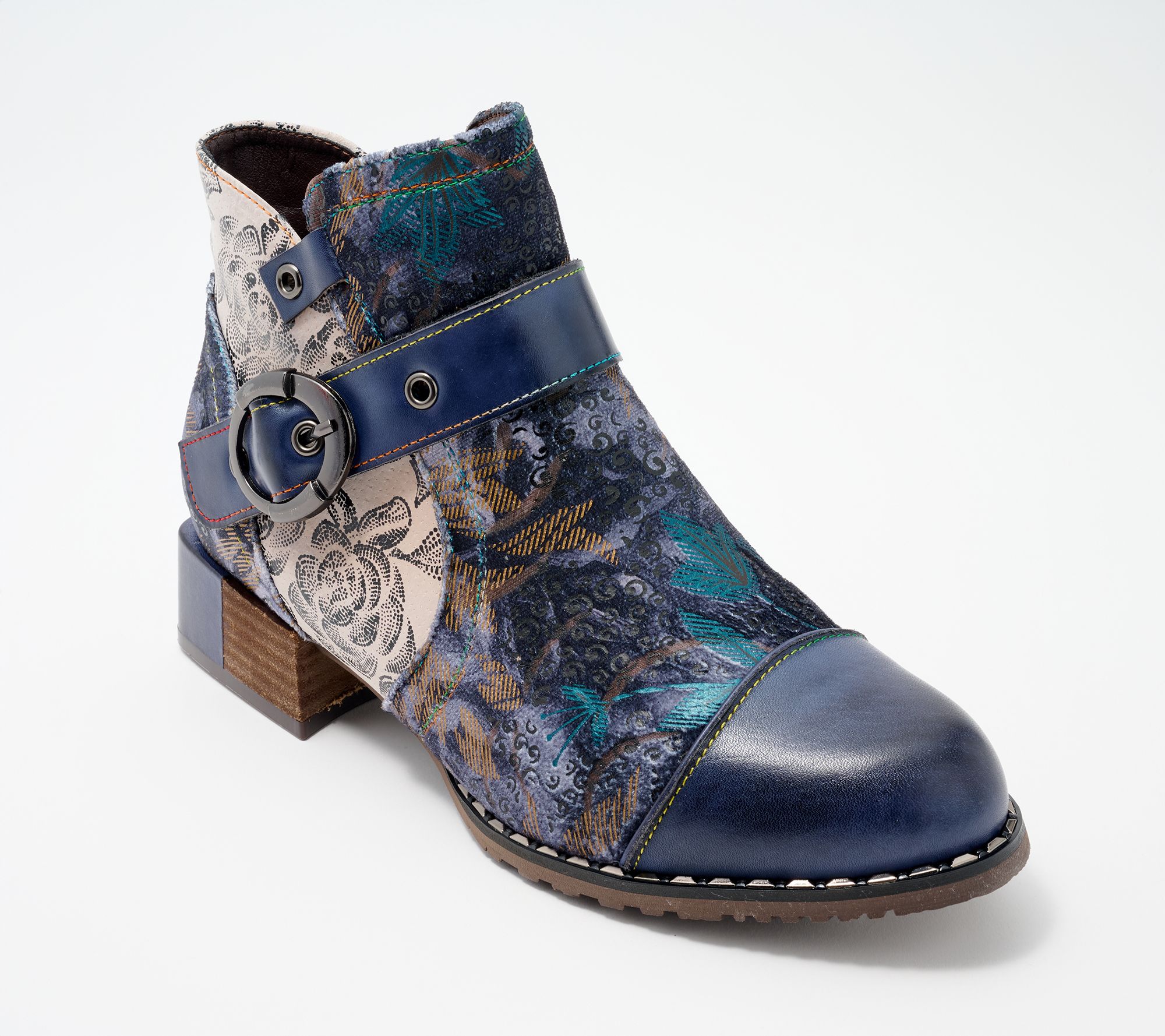 L'Artiste by Spring Step Buckled Ankle Boots - Sipperb